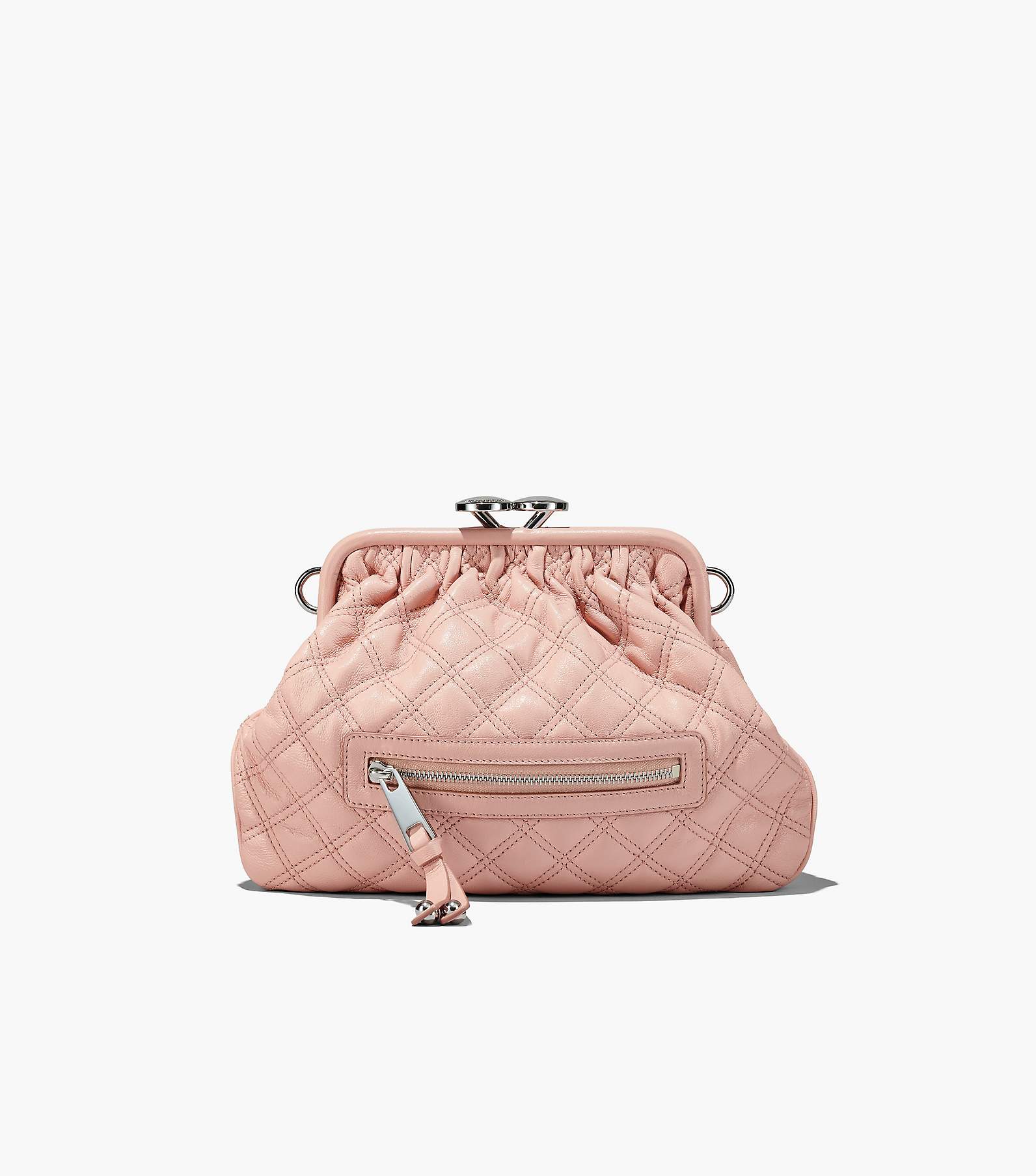 metallic hot pink mini quilted bag