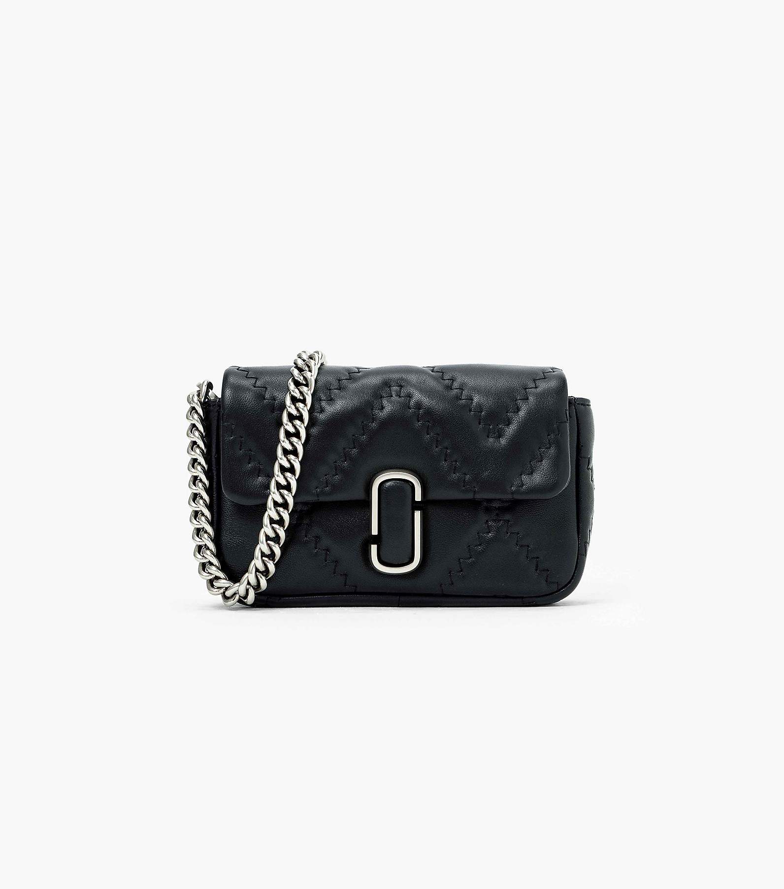 Marc Jacobs Black Mini 'The Quilted Leather J Marc' Shoulder Bag