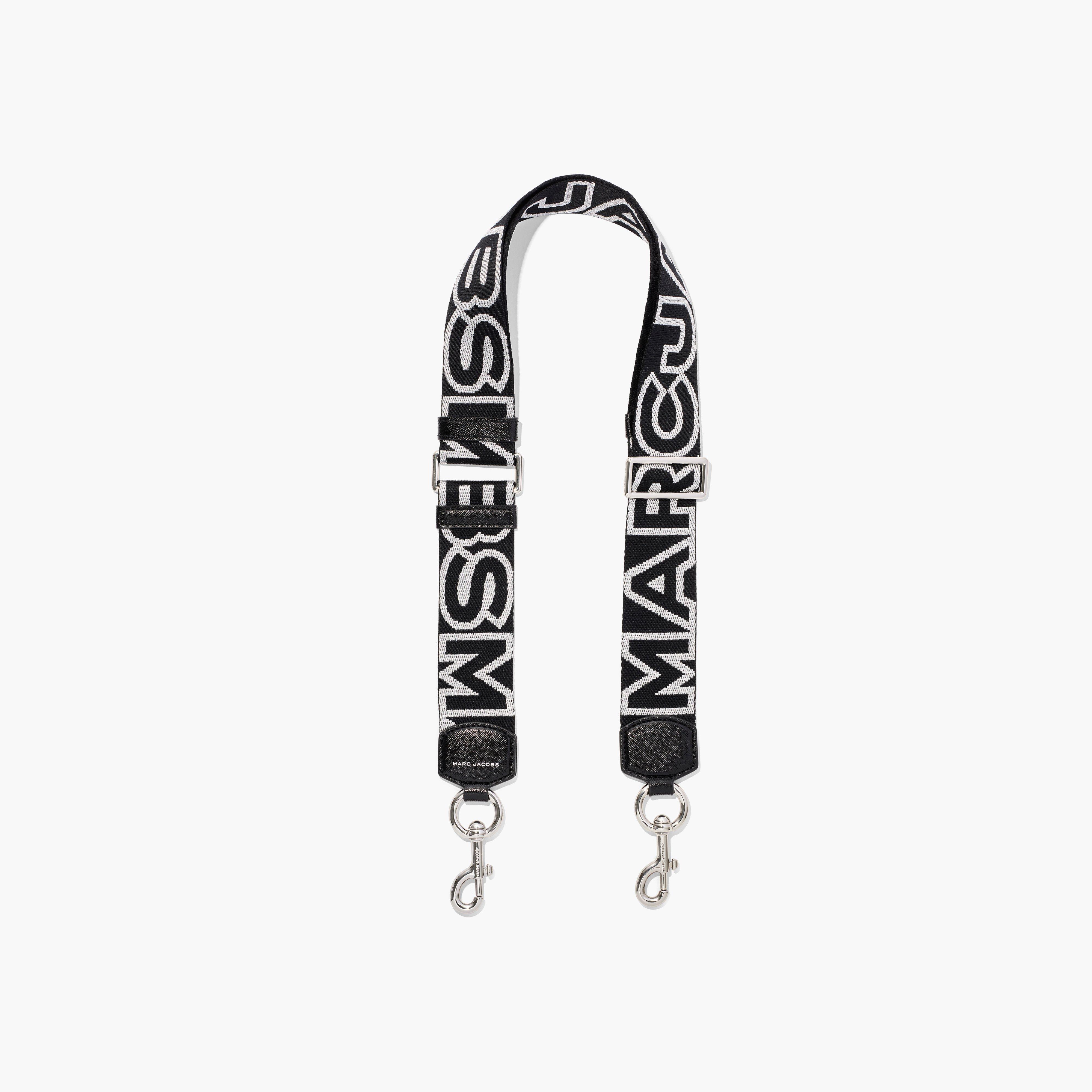 Marc by Marc jacobs The Outline Logo Webbing Strap,BLACK/SILVER