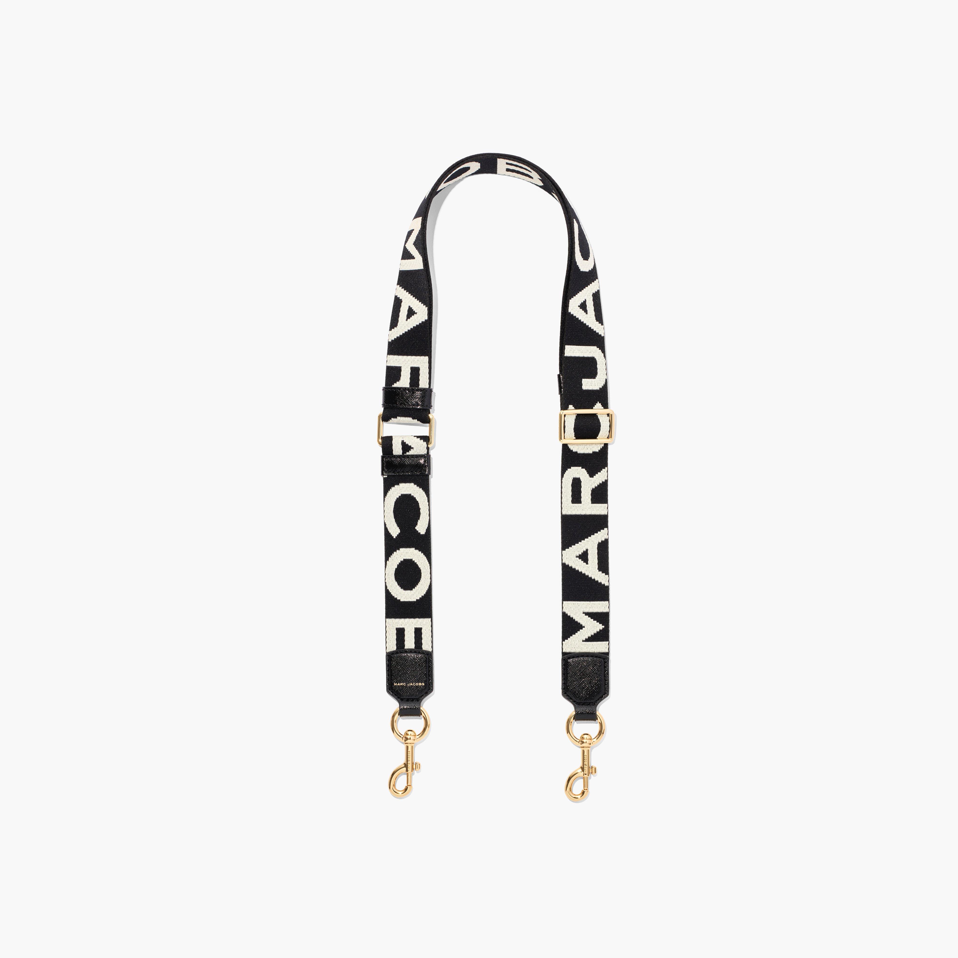 Marc by Marc jacobs The Thin Logo Webbing Strap,BLACK/WHITE