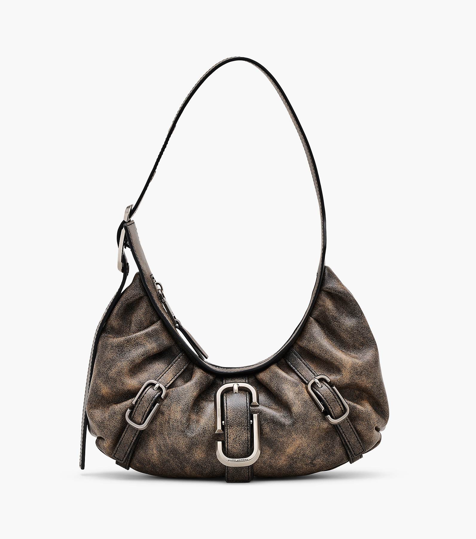 The Distressed Leather Buckle Bag(null)