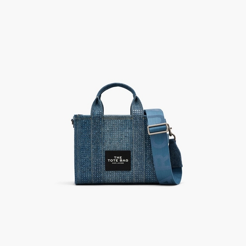 THE CRYSTAL DENIM TOTE BAG SMALL