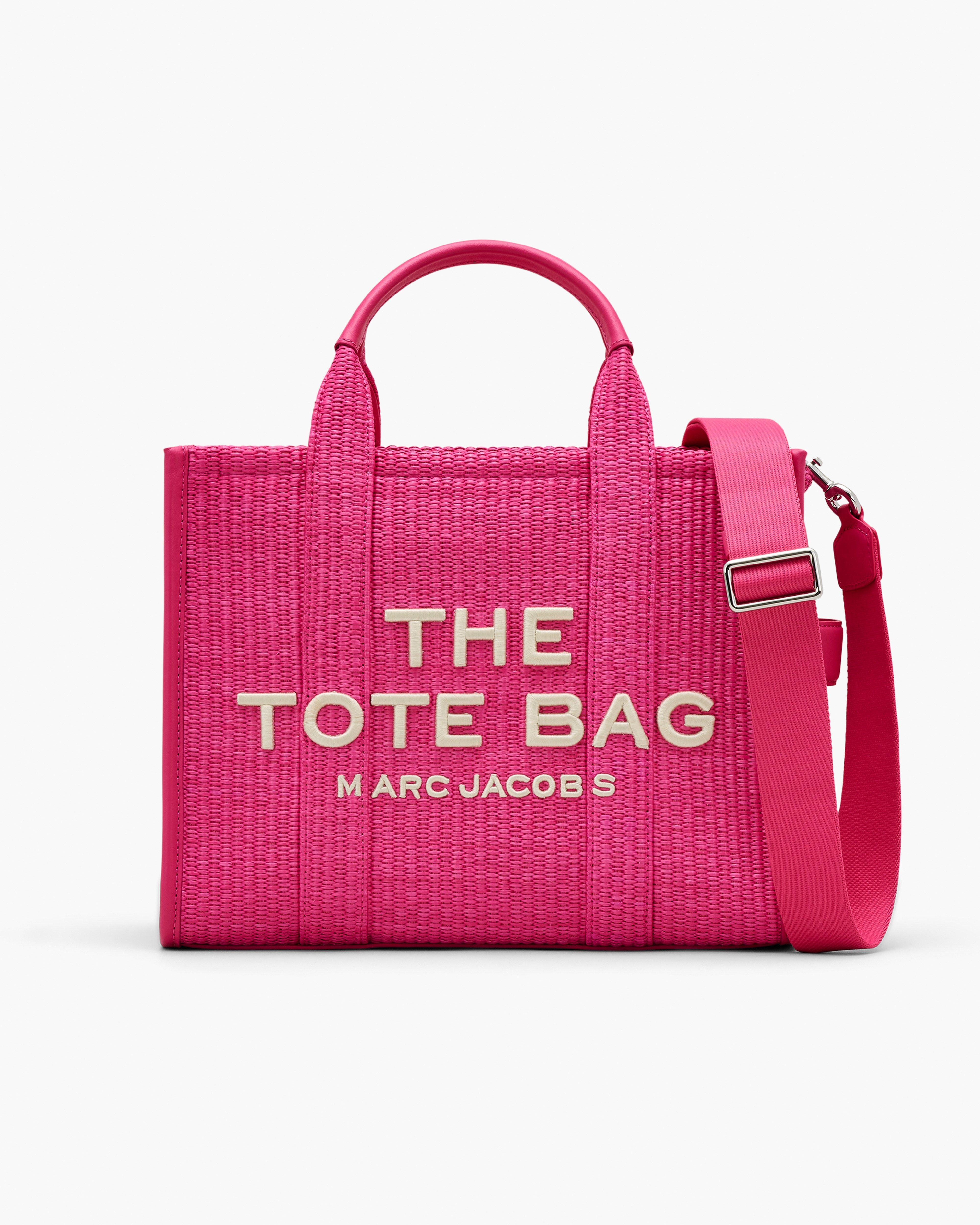 MARC JACOBS Marc Jacobs The Woven Medium Tote Bag in Hot Pink