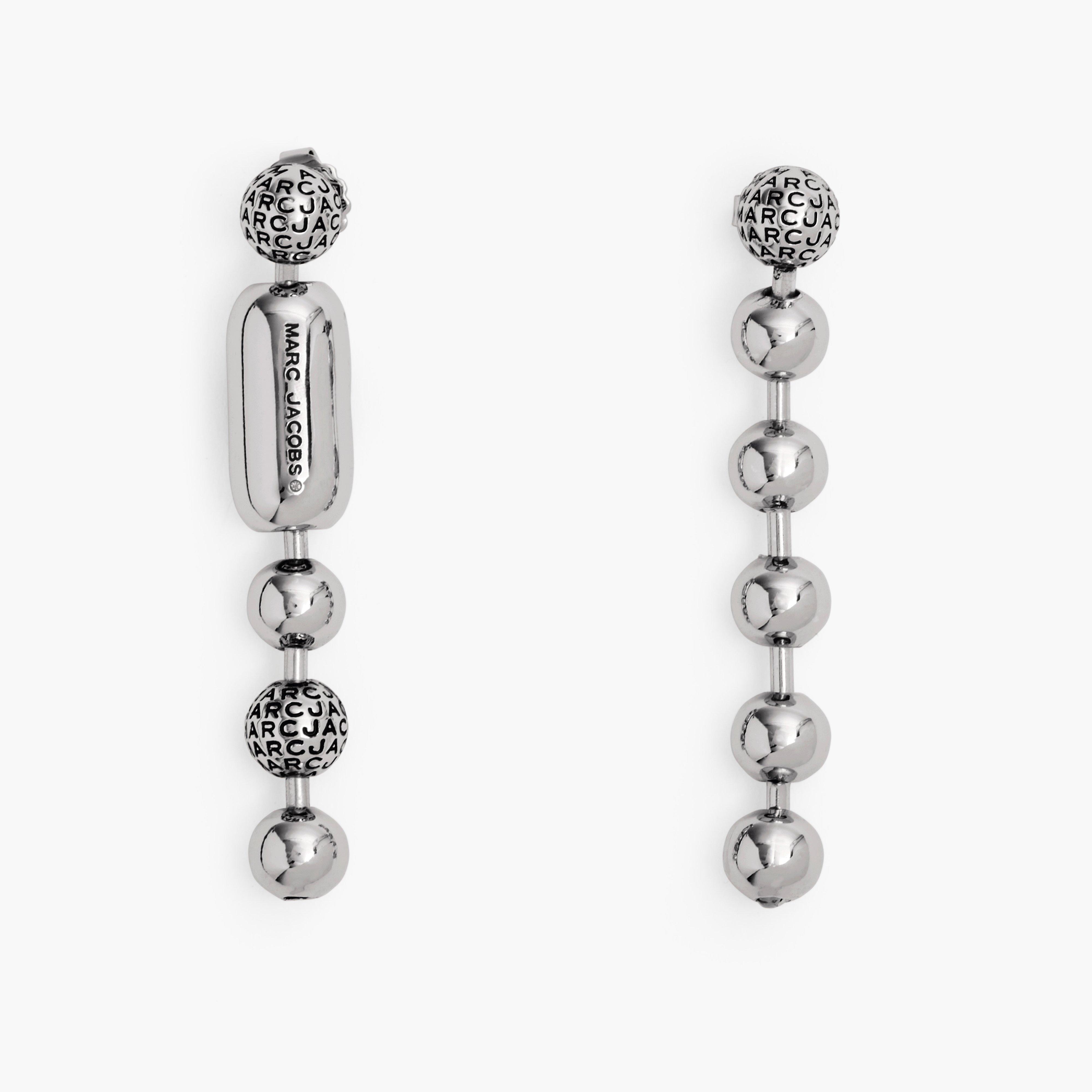 Marc by Marc jacobs The Monogram Ball Chain Earrings,LIGHT ANTIQUE SILVER