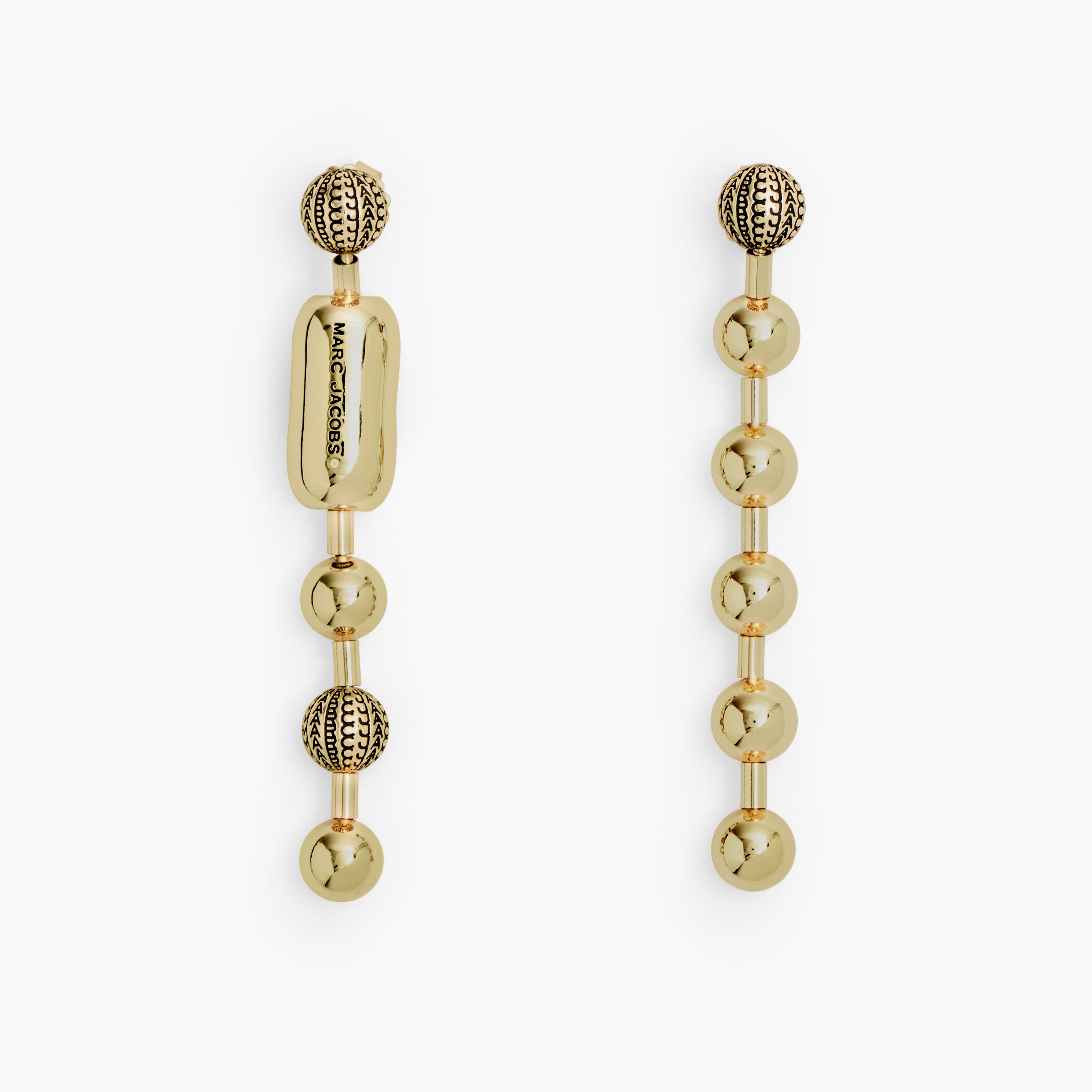 Marc by Marc jacobs The Monogram Ball Chain Earrings,LIGHT ANTIQUE GOLD