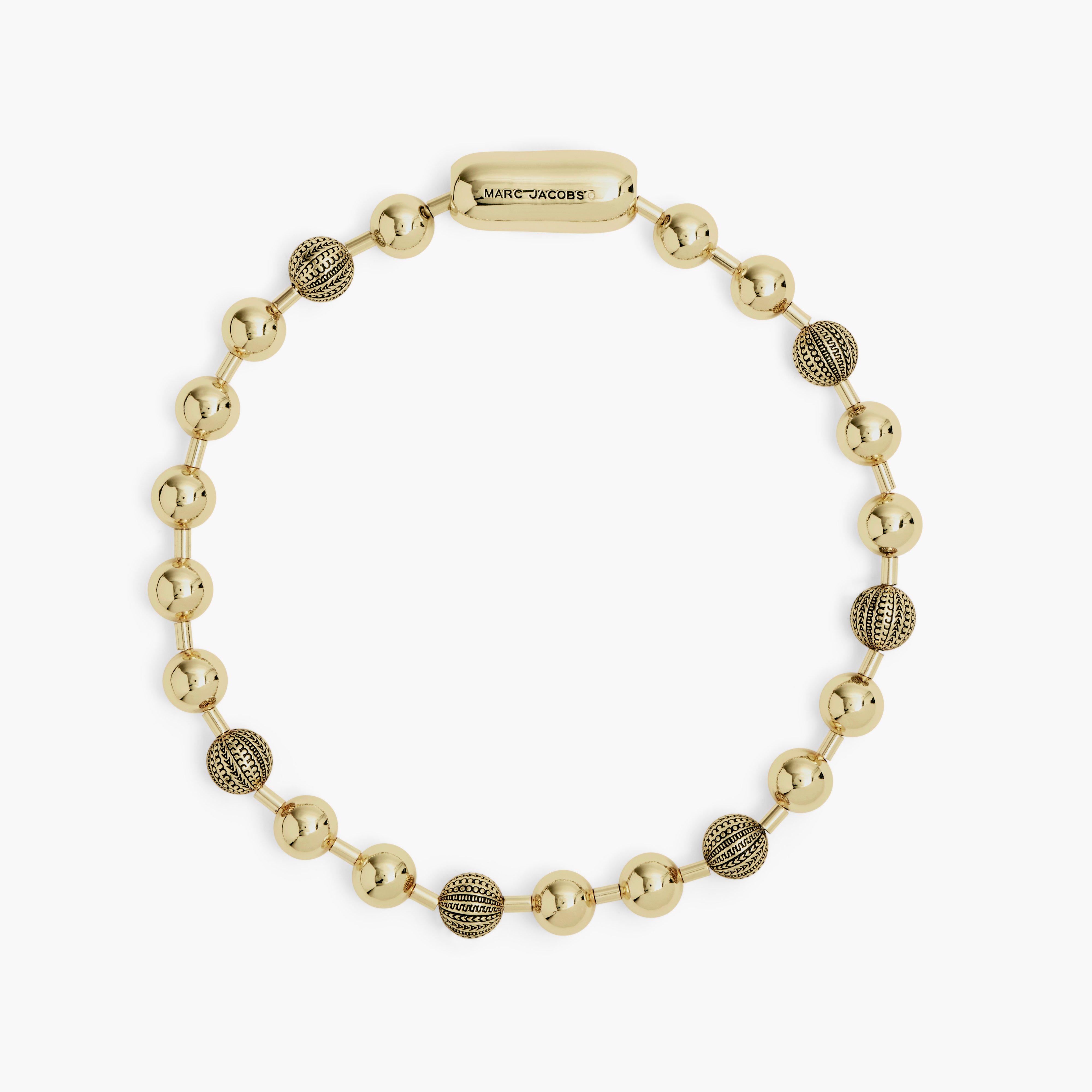 Marc by Marc jacobs The Monogram Ball Chain Necklace,LIGHT ANTIQUE GOLD