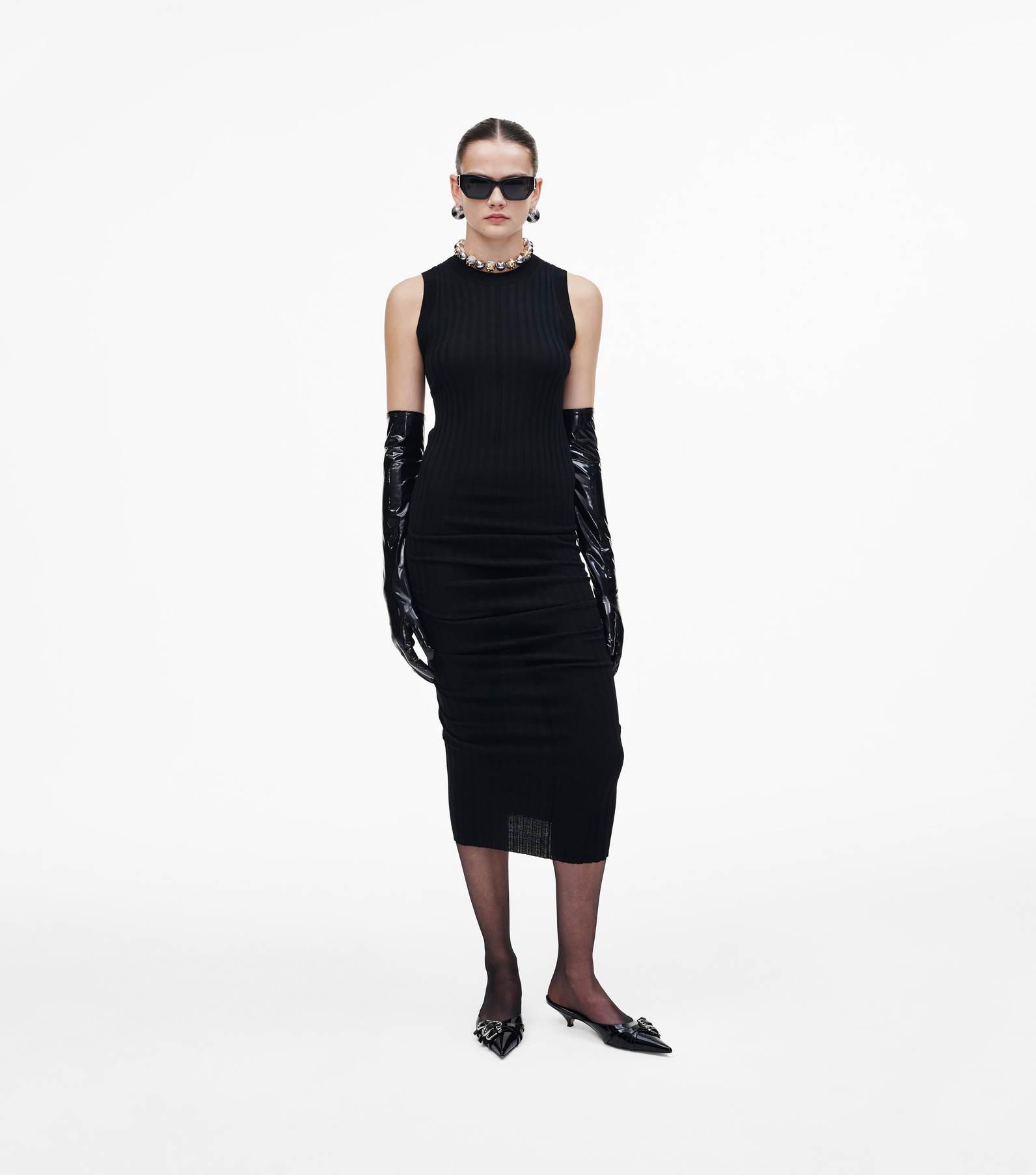 Fine Ribbed Merino Twisted Dress | Marc Jacobs | Official Site