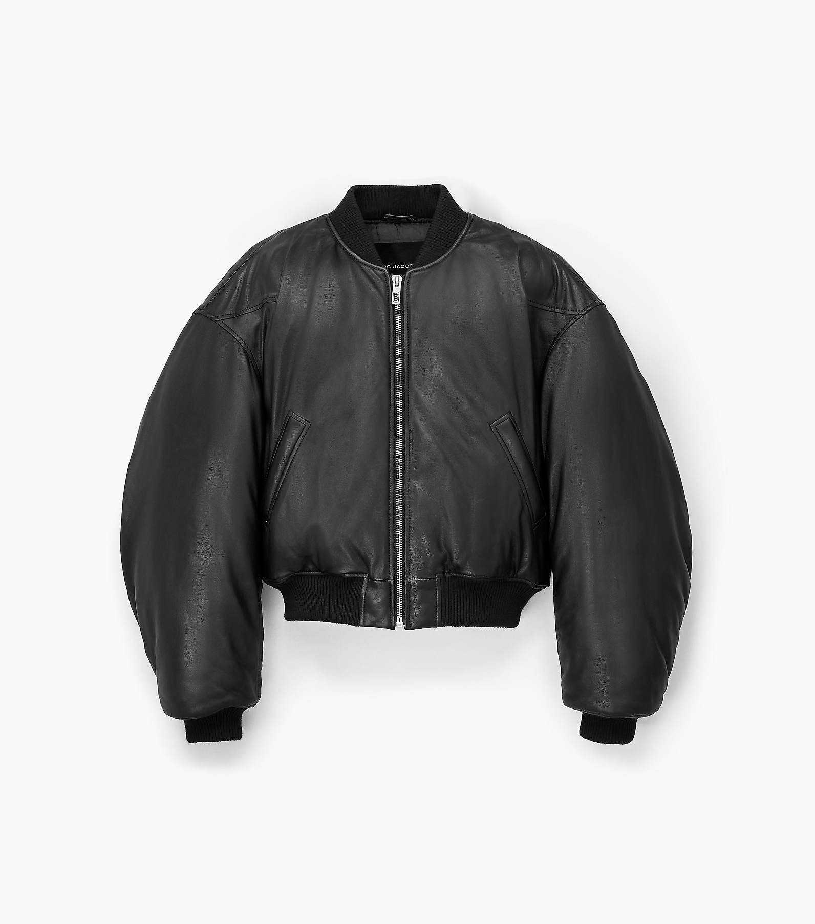 Puffy Leather Bomber(null)