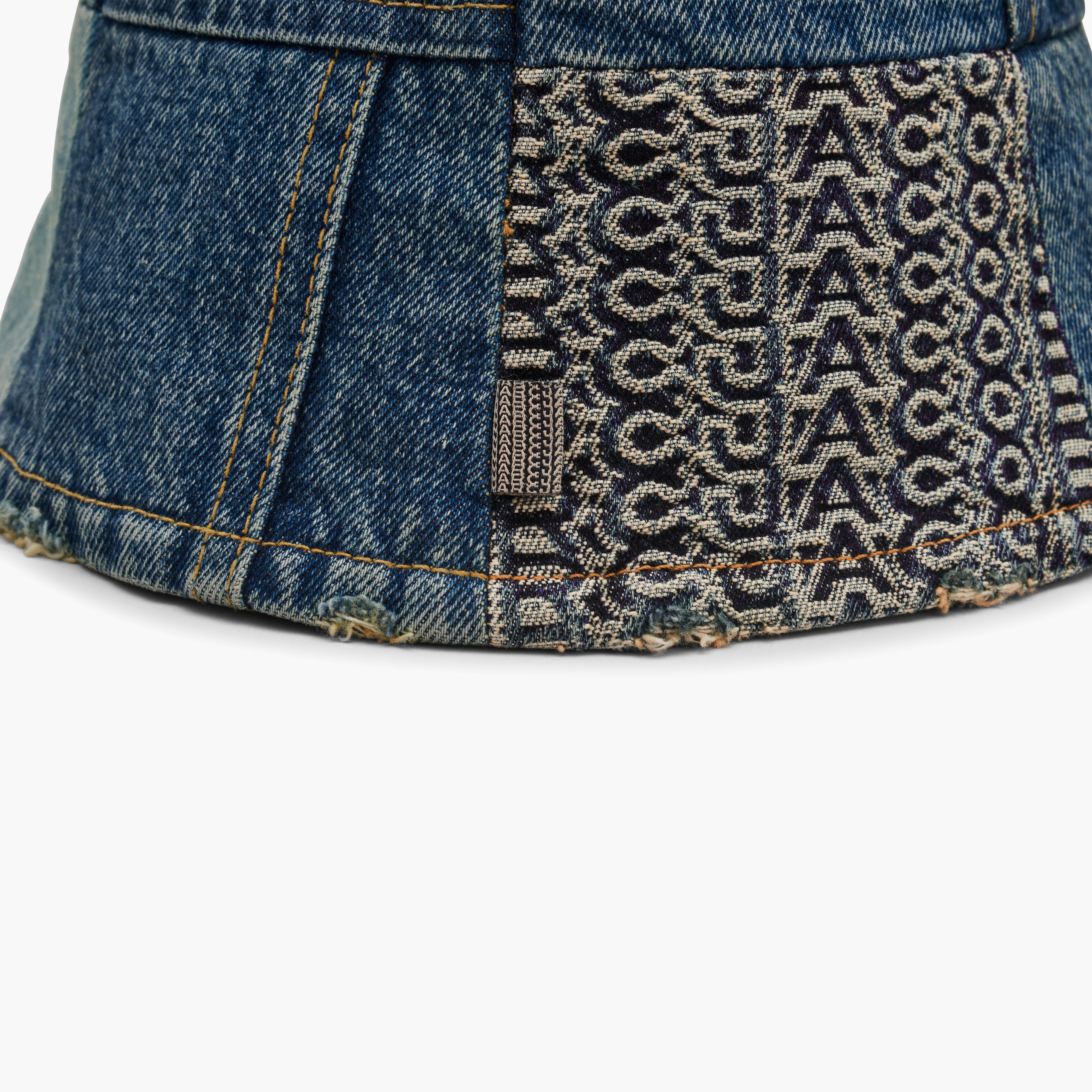 Marc Jacobs Kids logo-jacquard denim bucket hat - Blue