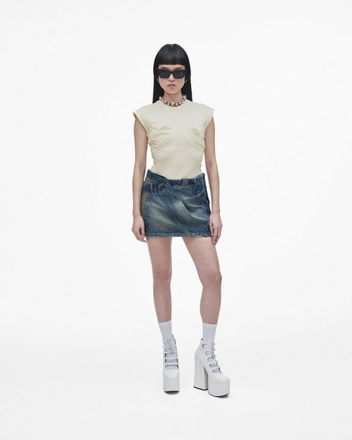★22-23AW新作★TheOpen Product★PATCHWORK DENIM MINI SKIRT Patchwork Denim Mini Skirt | Marc Jacobs | Official Site