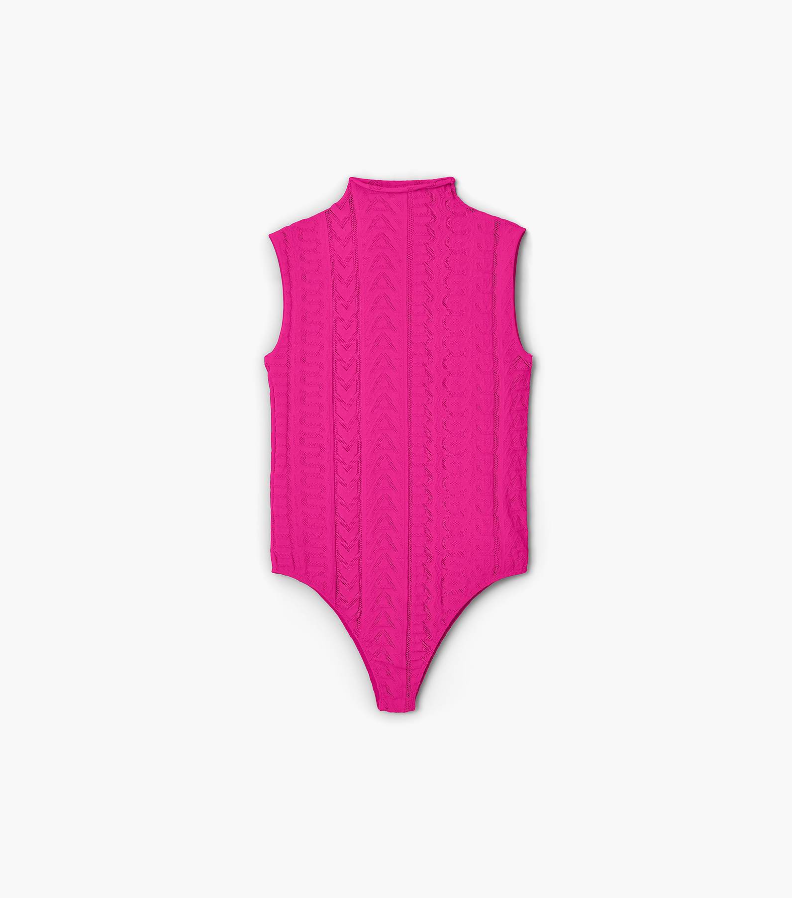 Women Blush Pink Monogram Mesh Bodysuit
