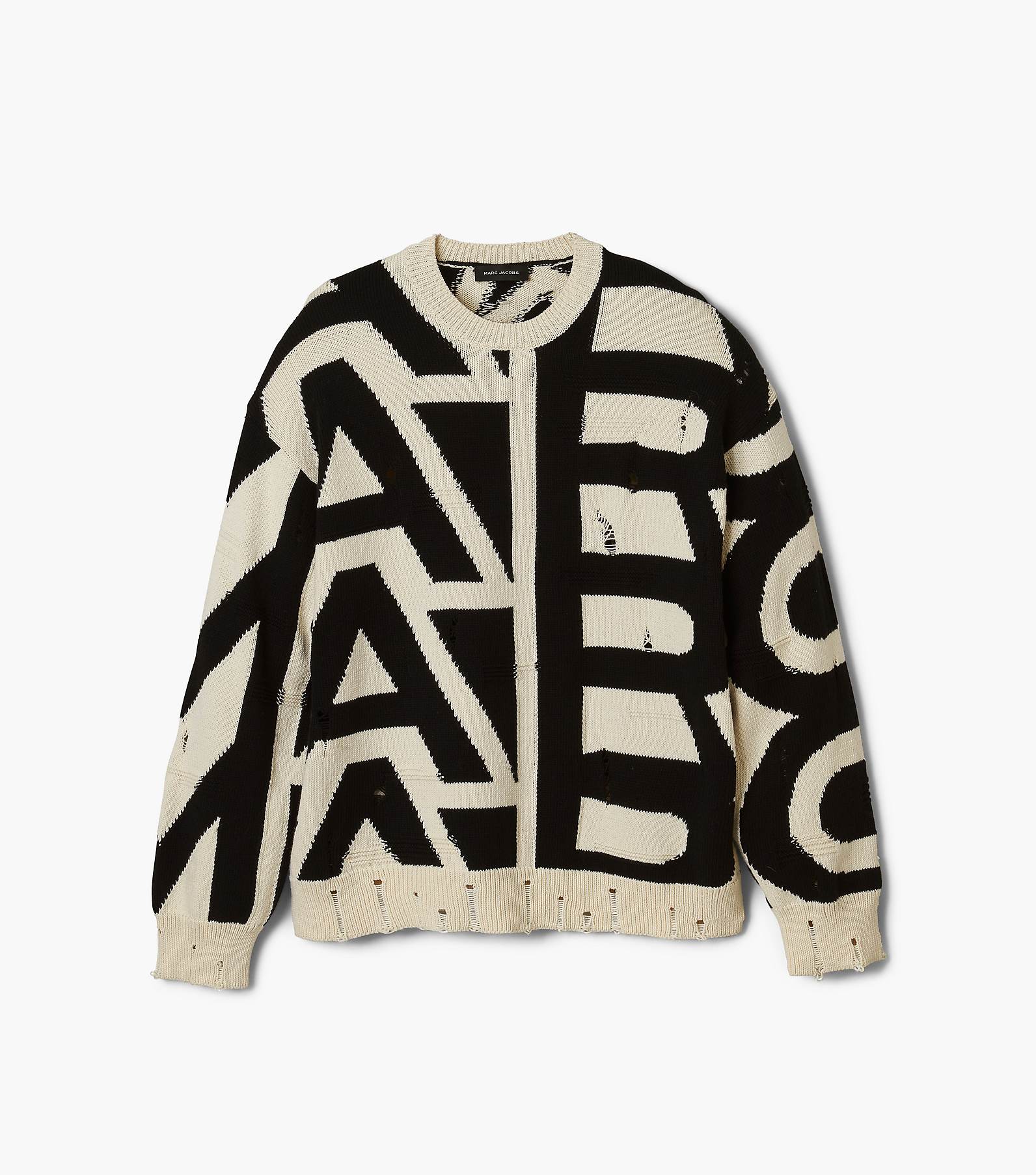 Distressed Monogram Oversize Sweater(null)