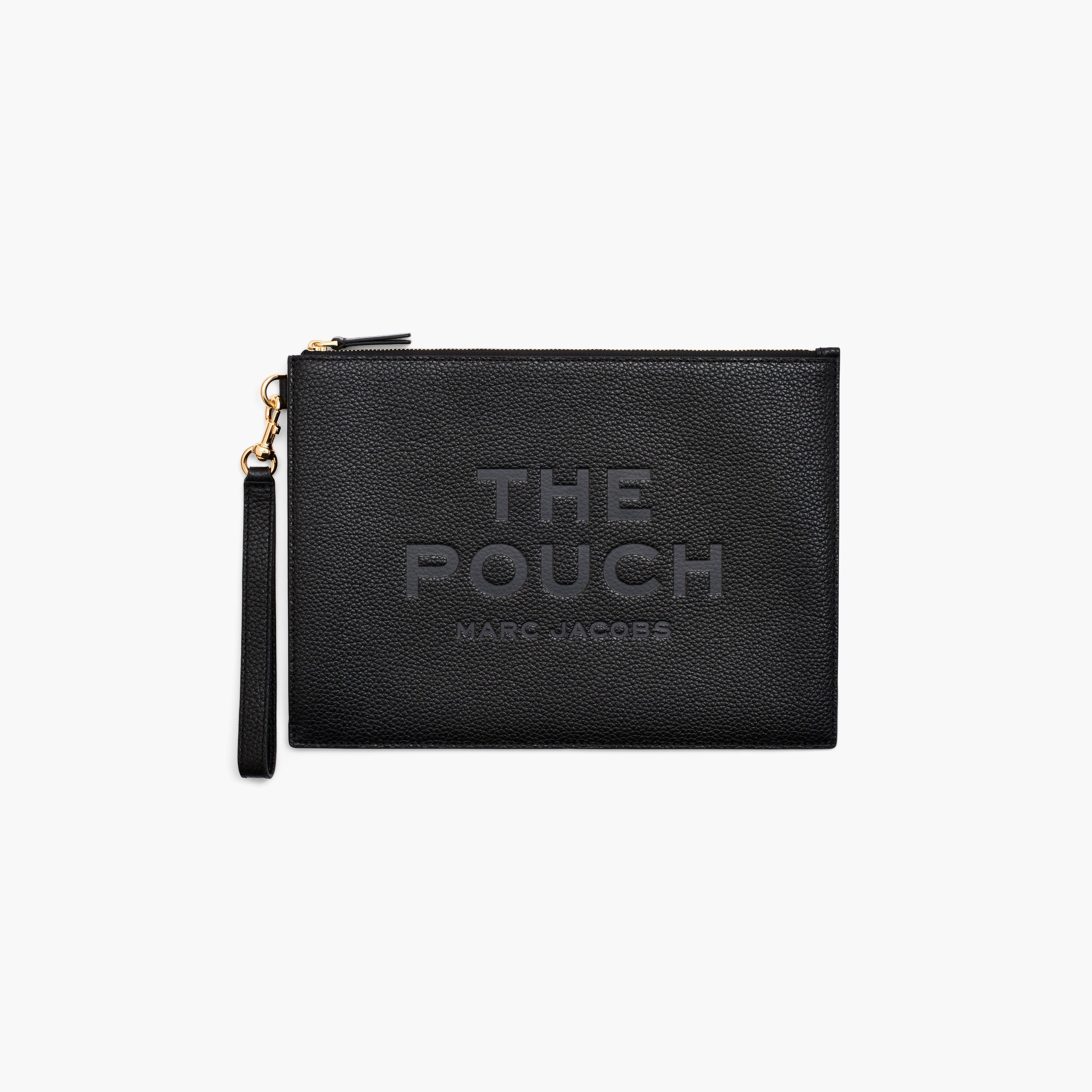 Large Grained Leather Pouch