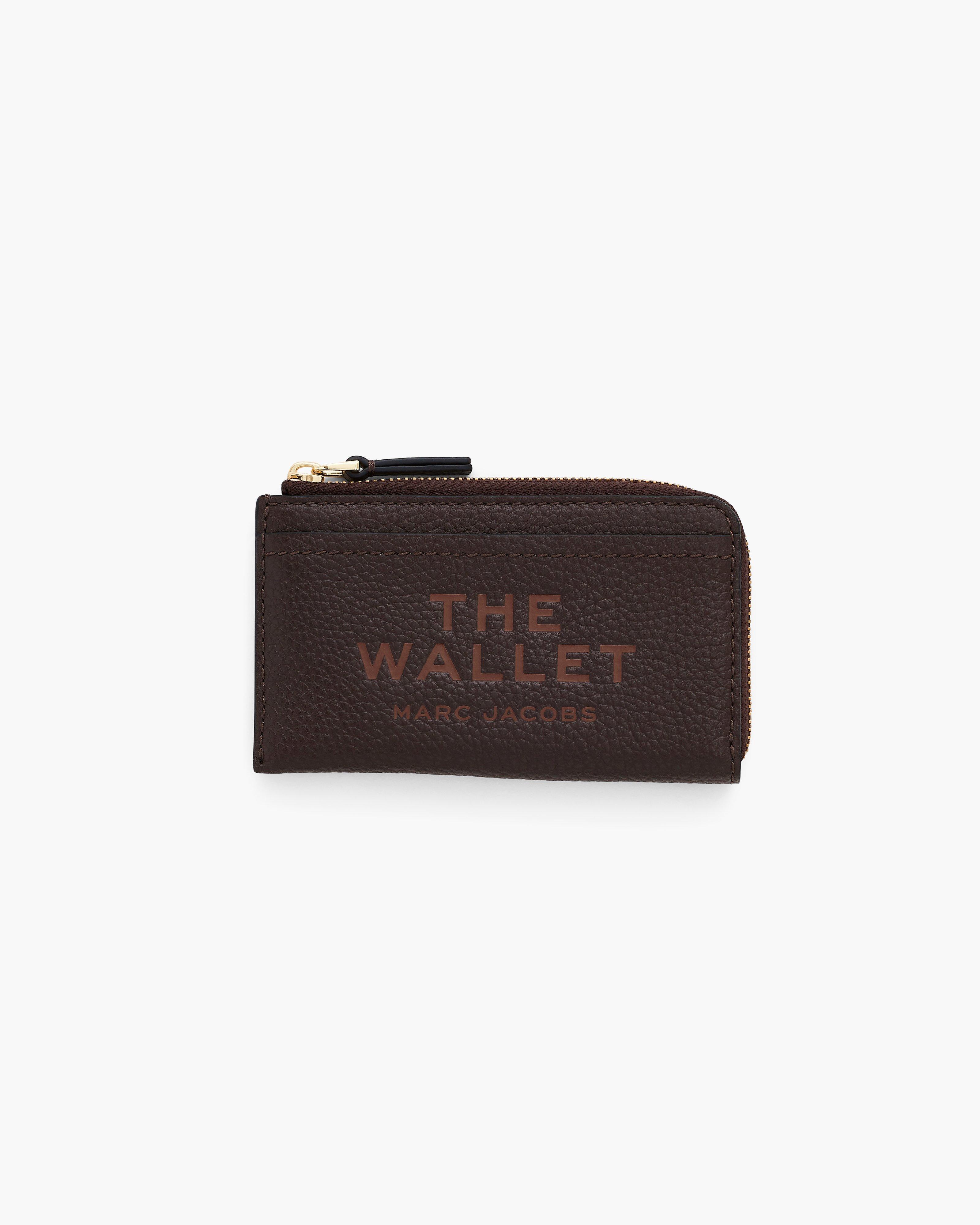 MARC JACOBS Marc Jacobs The Leather Top Zip Multi Wallet in Ganache