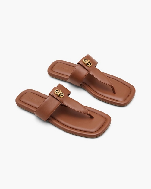 Marc Jacobs テュアルTストラッフサンタル 2S5FSA001F100 222 Marc Jacobs Dual Leather T Sandals | Saks Fifth Avenue