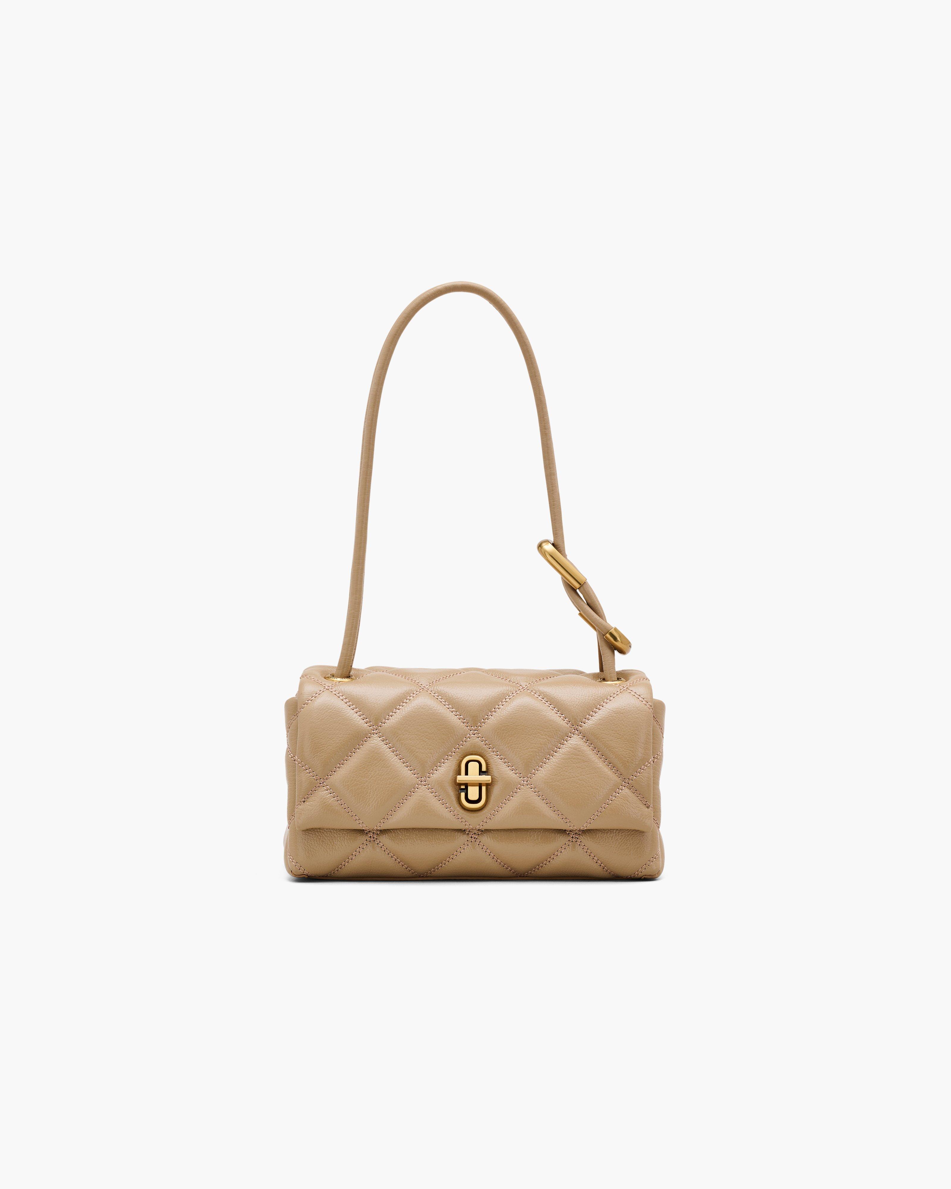 MARC JACOBS Marc Jacobs The Quilted Mini Dual Shoulder Bag in Camel