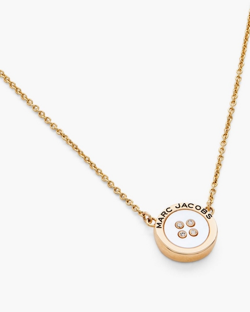The Button Mother Of Pearl Necklace | Marc Jacobs | Official The Button Mother Of Pearl Necklace | Marc Jacobs | Official