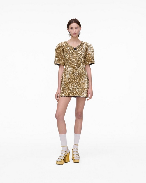 Sequin V-Neck Knit Dress | Marc Jacobs | Official Site