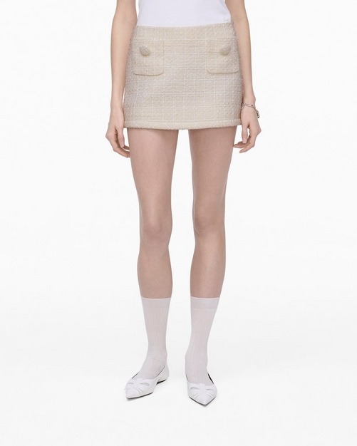 ミニスカート MARC JACOBS TWEED MINI SKIRT MJI_2S5RSK049W14_001_F8F8F8_4-
