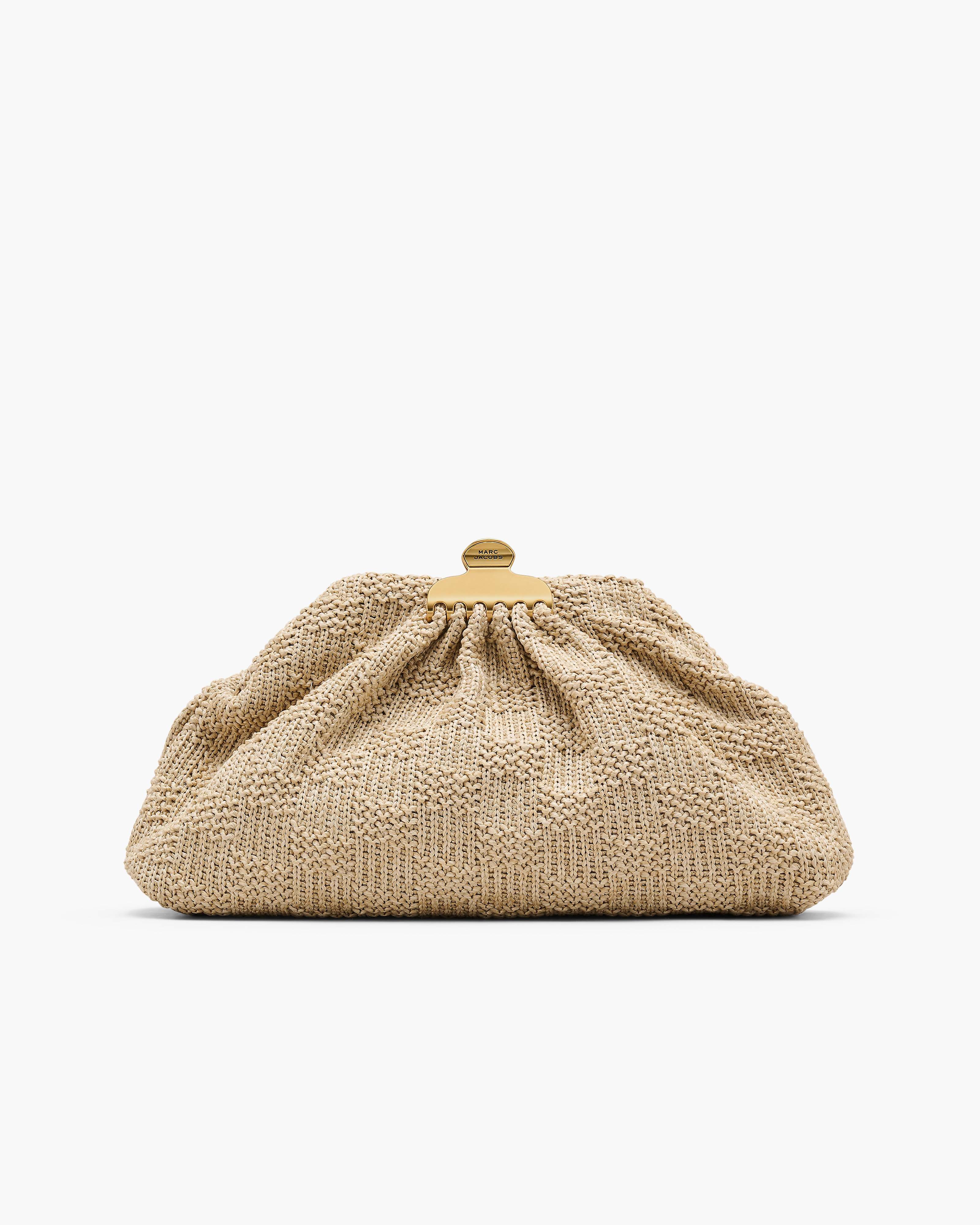 MARC JACOBS Marc Jacobs The Summer Woven Glam Clutch in Natural