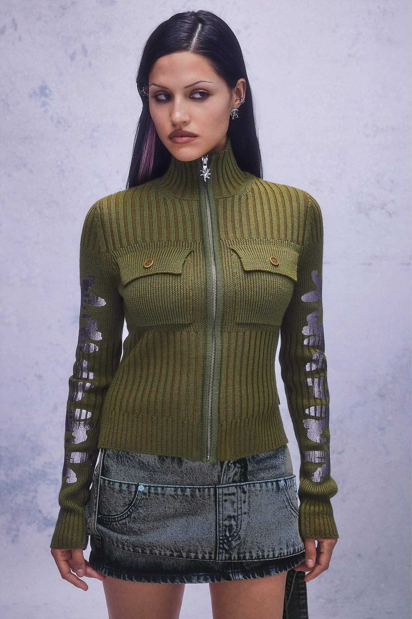Plated Knit Zip Up | Marc Jacobs Heaven