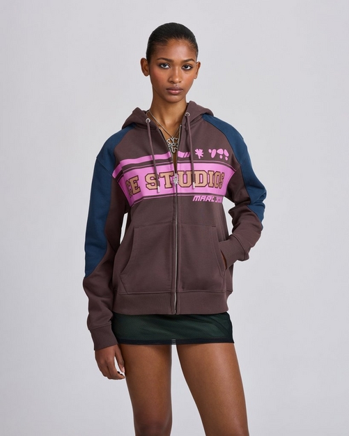 Ice Studios Moto Panel Zip-Up Hoodie | Marc Jacobs | Official Site