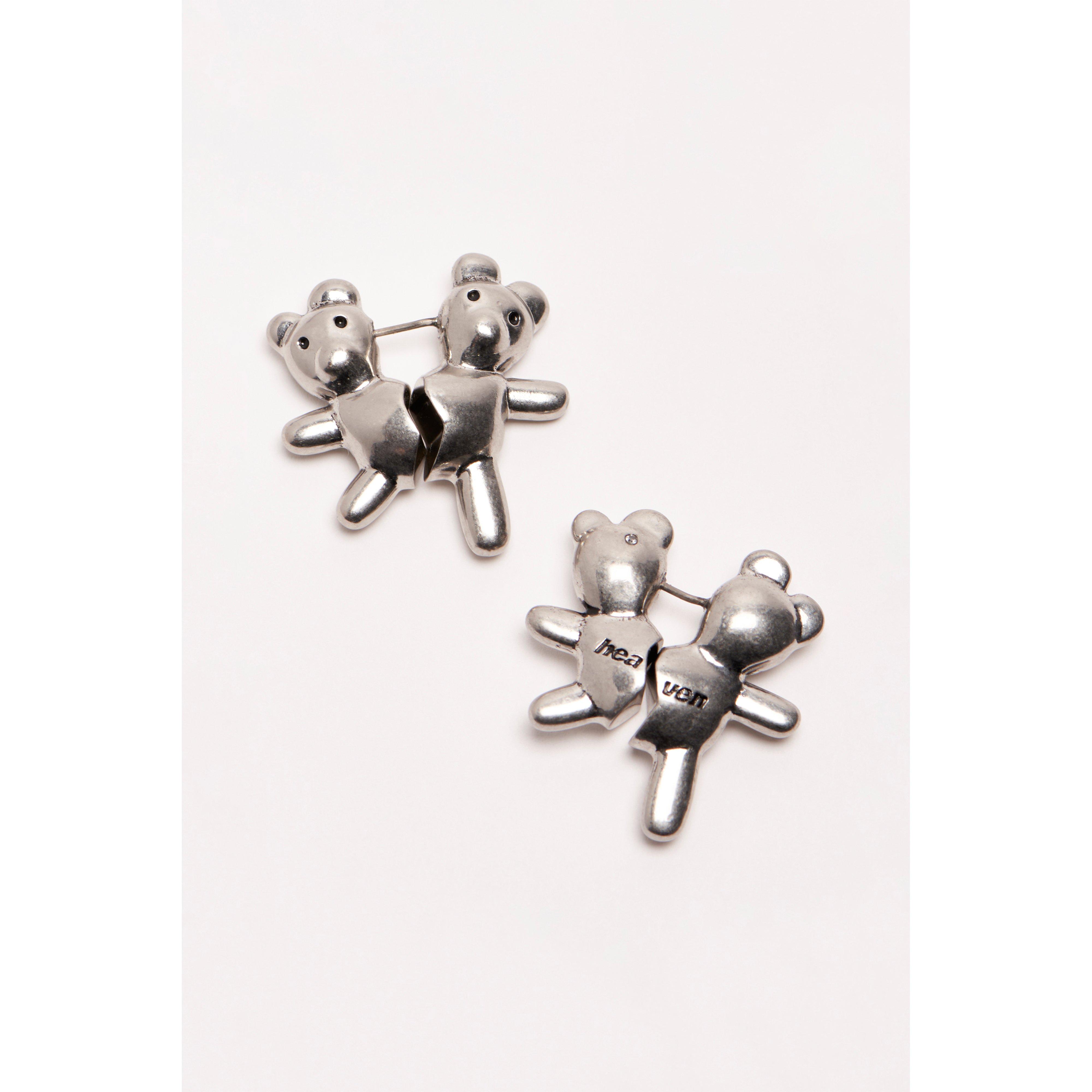 DOUBLE HEADED TEDDY HUG EARRINGS