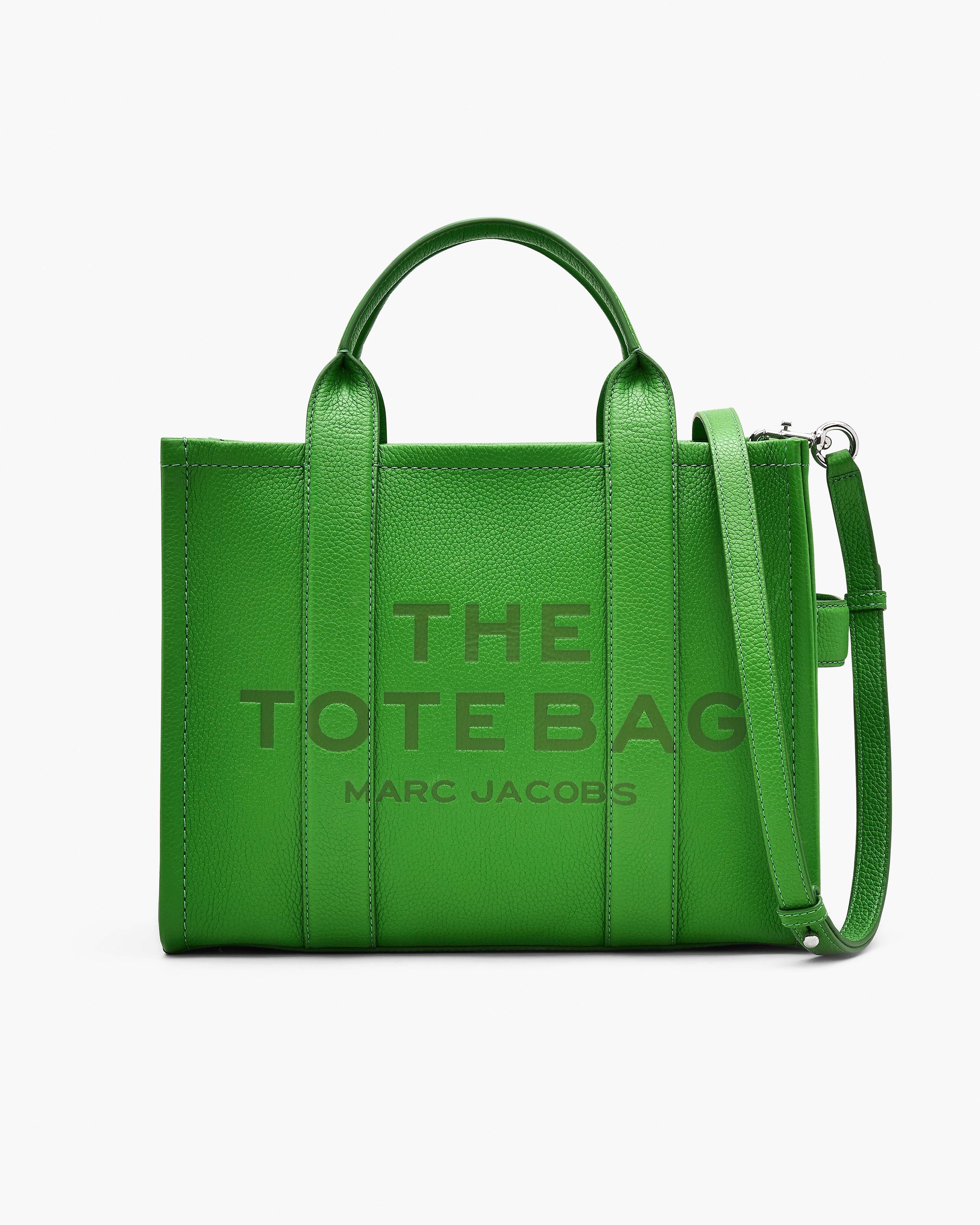MARC JACOBS Marc Jacobs The Leather Medium Tote Bag in Kiwi