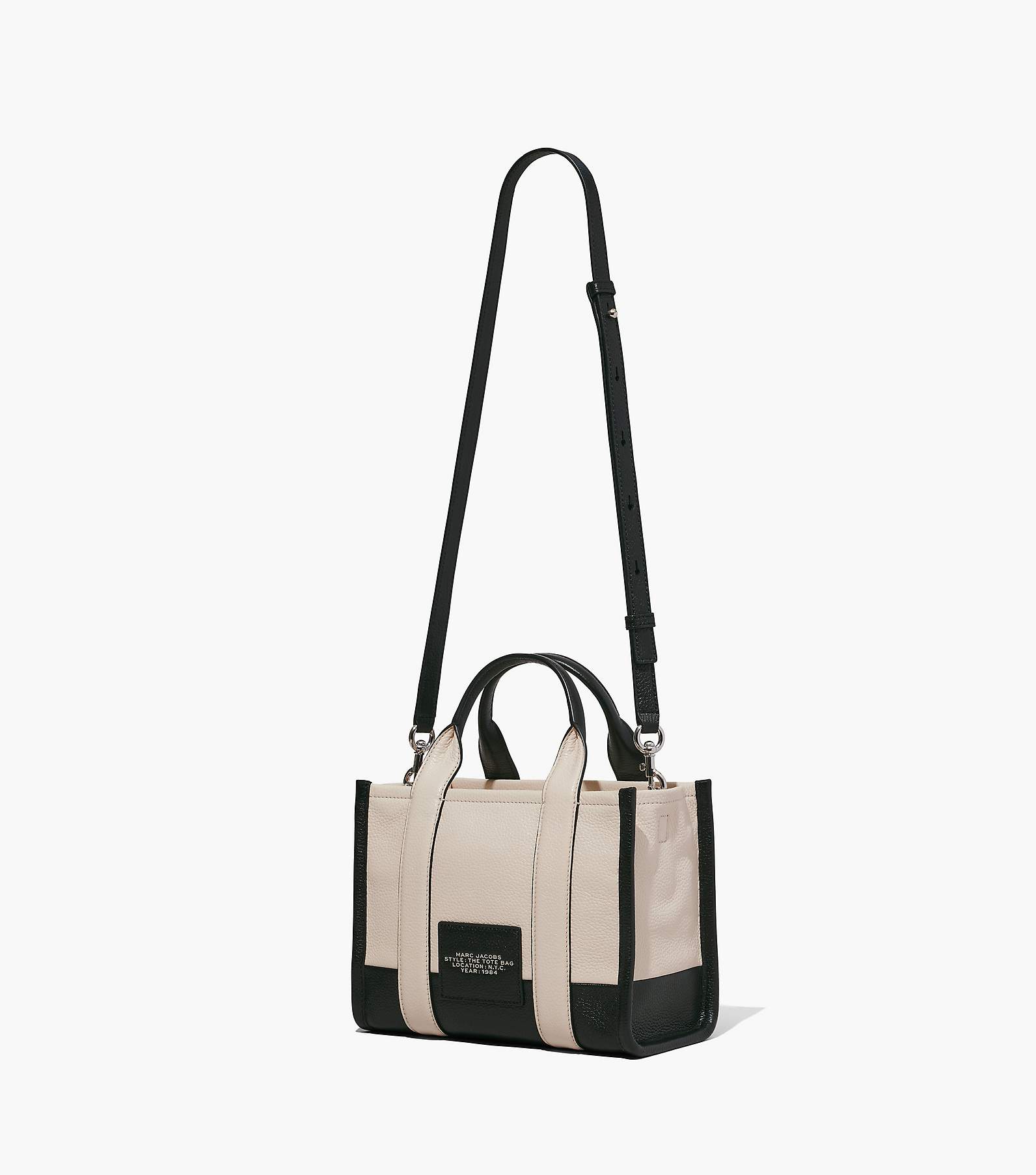 Marc Jacobs Mini Grind Colorblock Leather Tote Bag in Black