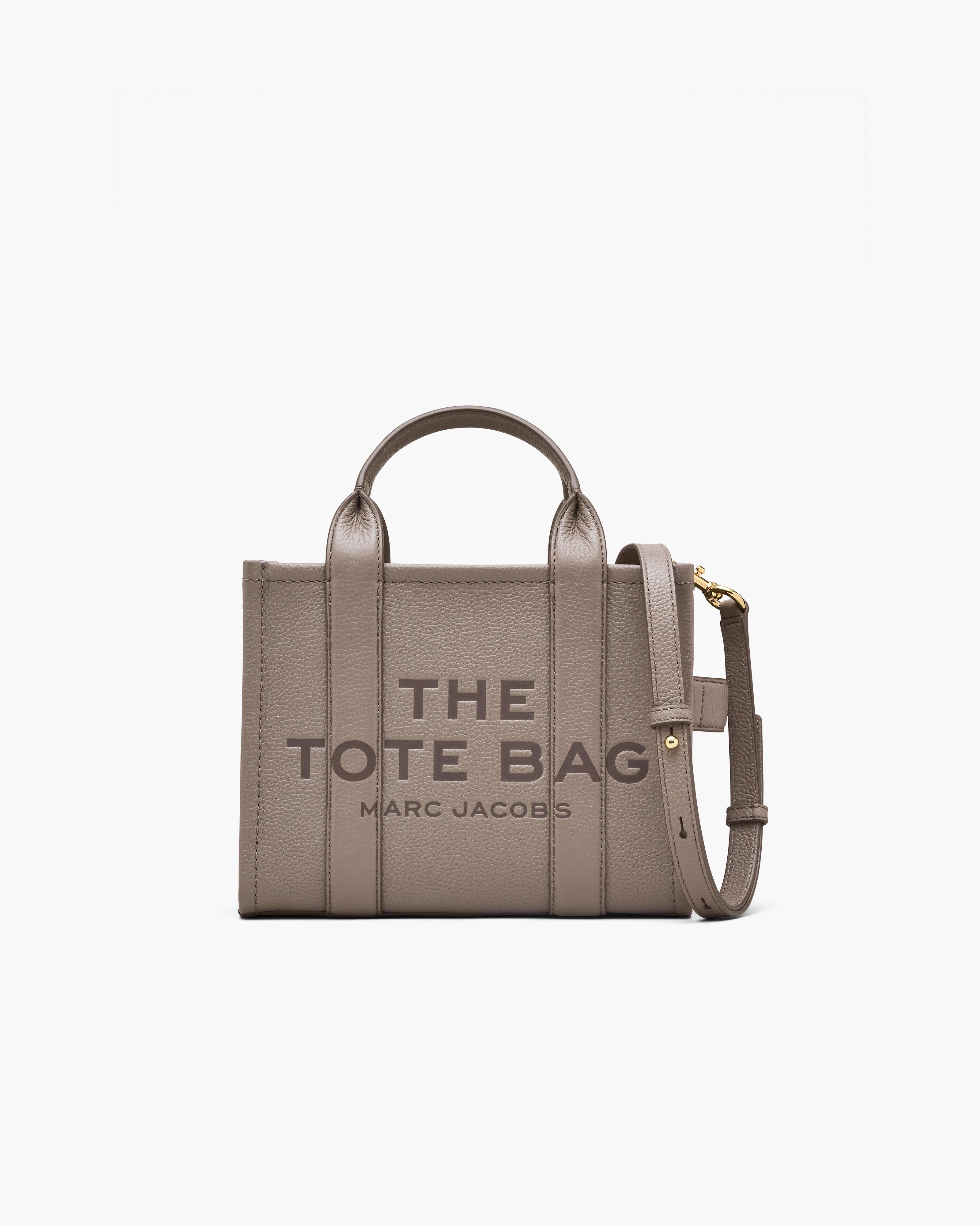 MARC JACOBS Marc Jacobs The Leather Small Tote Bag in Cement
