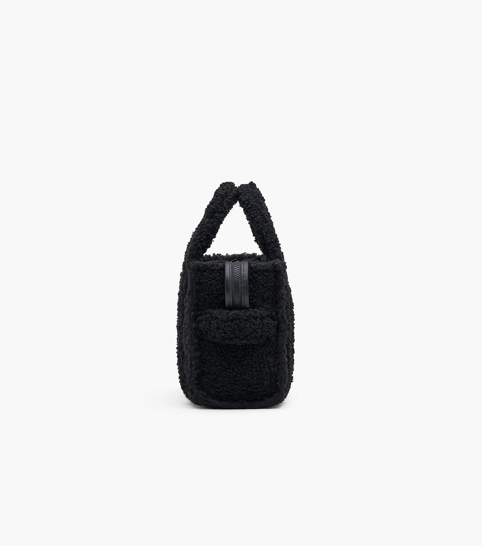 Marc Jacobs The The Plush Snapshot black faux fur cross-body bag
