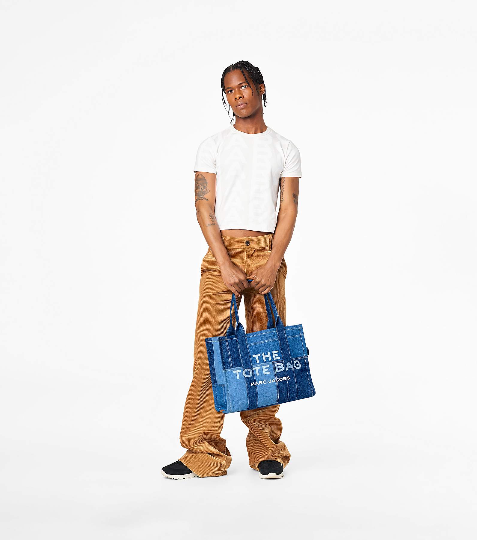 Marc Jacobs New Logo Denim Tote in Blue
