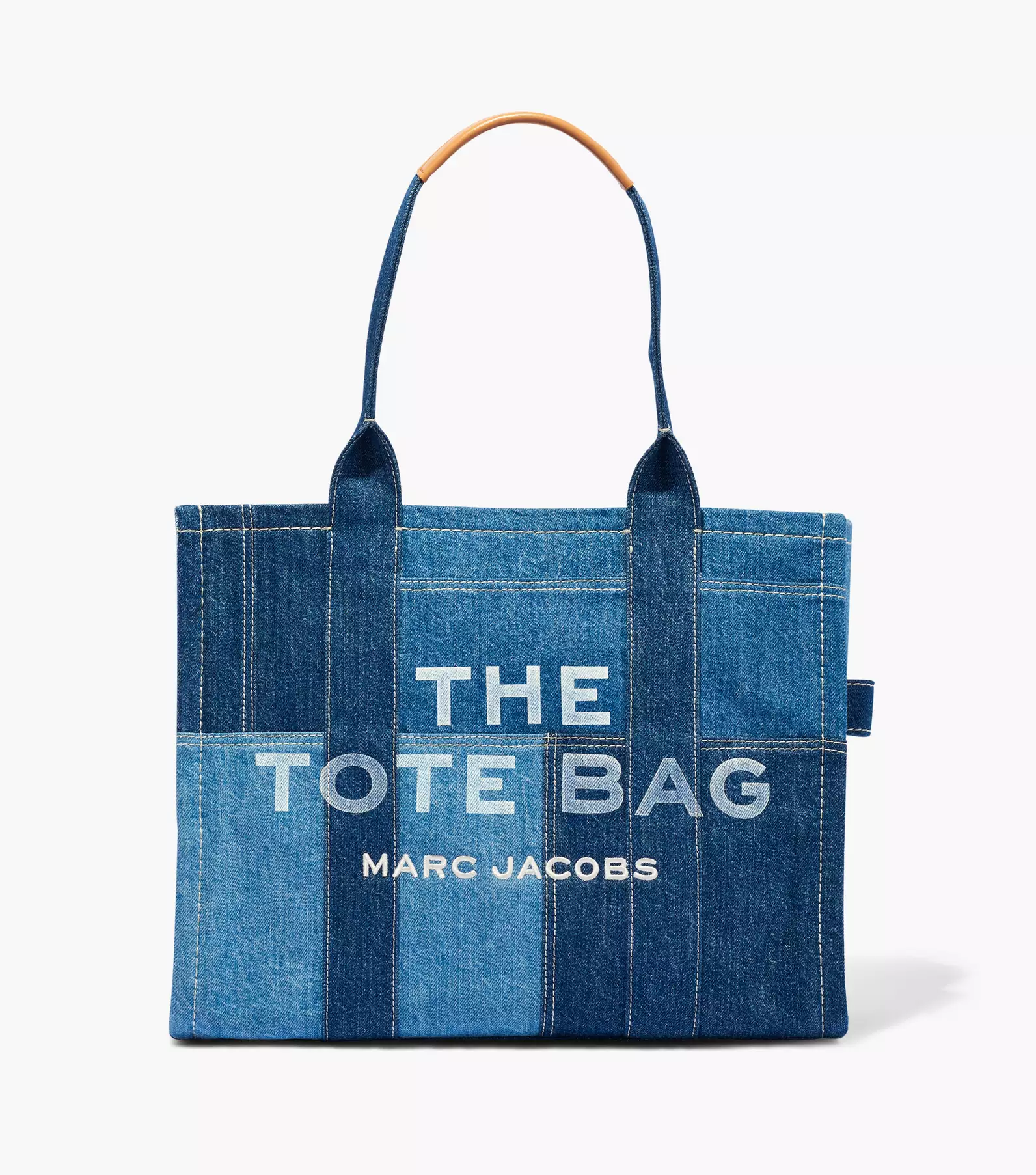 Logo-strap Canvas Tote Bag In Blue