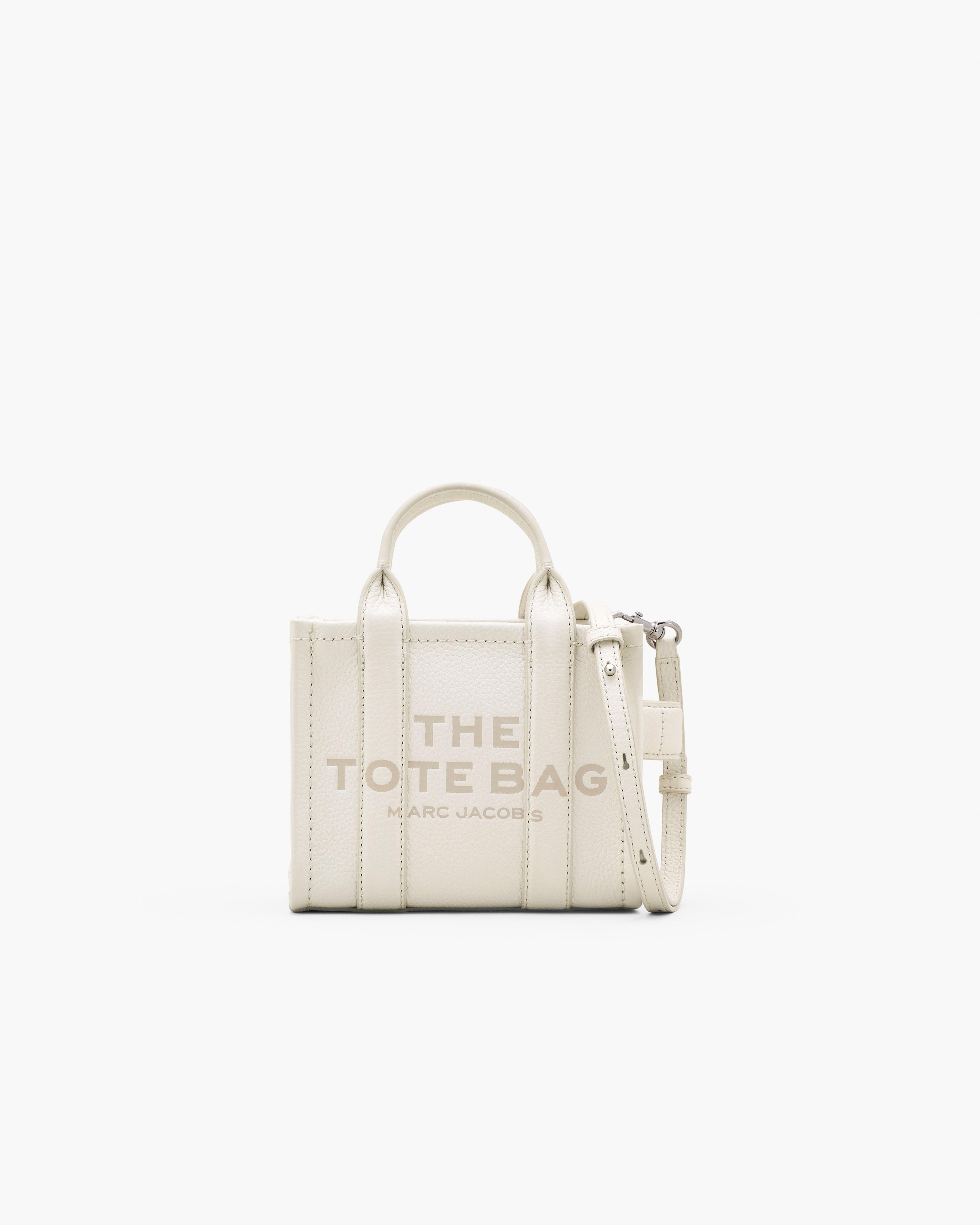 MARC JACOBS Marc Jacobs The Leather Crossbody Tote Bag in Cotton/Silver