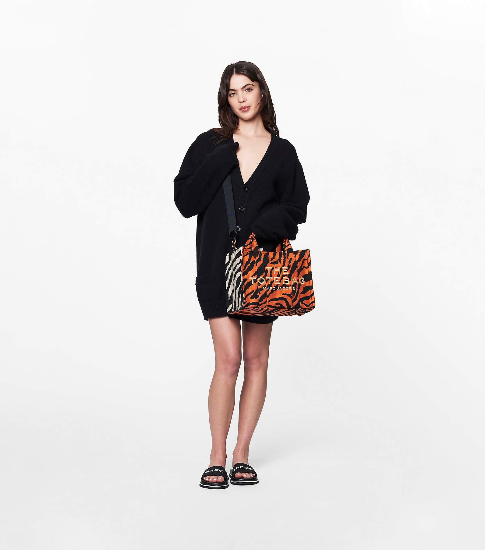 MARC JACOBS: The Year of the Tiger mini jacquard tote bag - Beige
