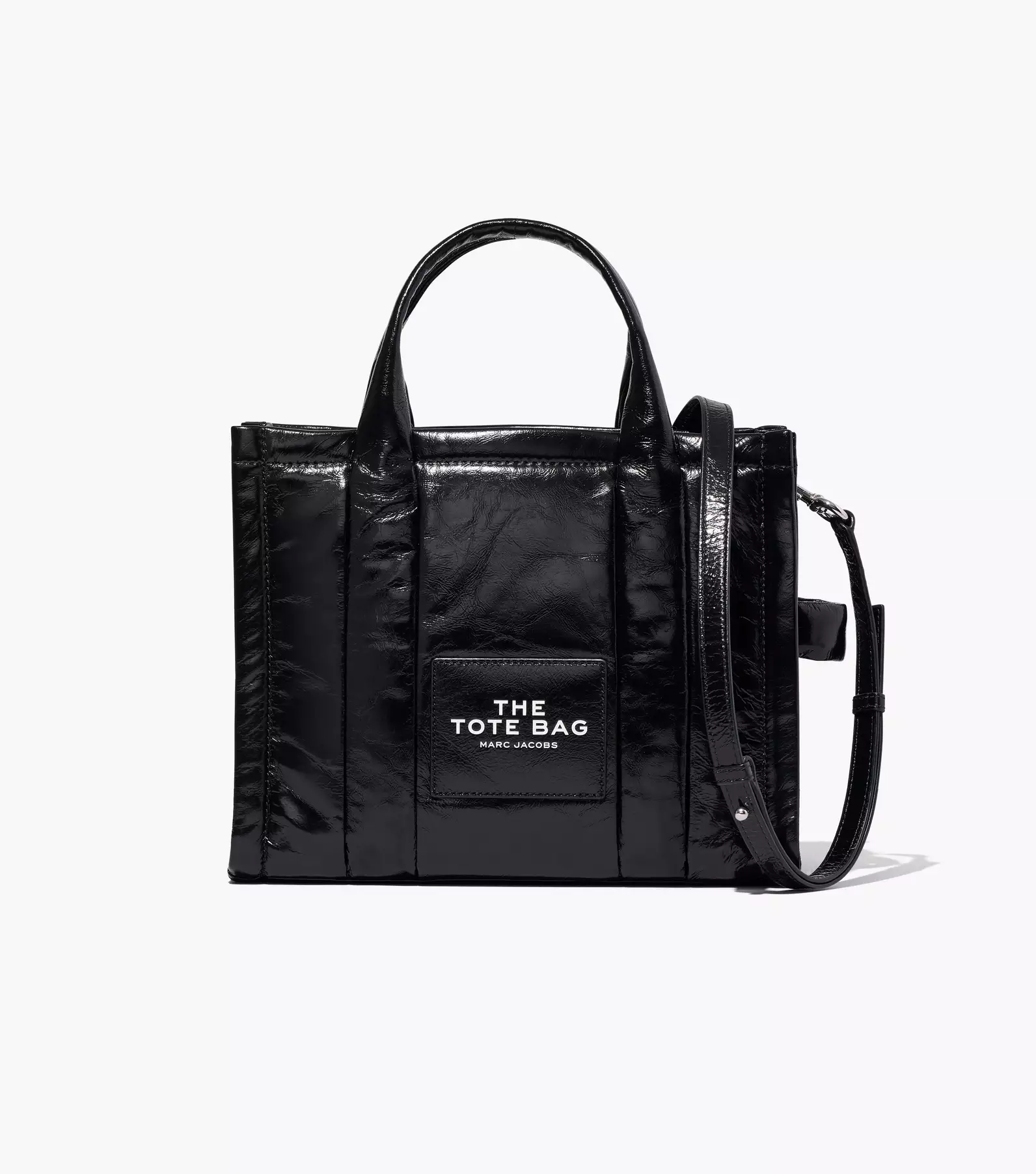 Marc Jacobs The Crinkle Leather Tote Bag Large Black in Leather - US