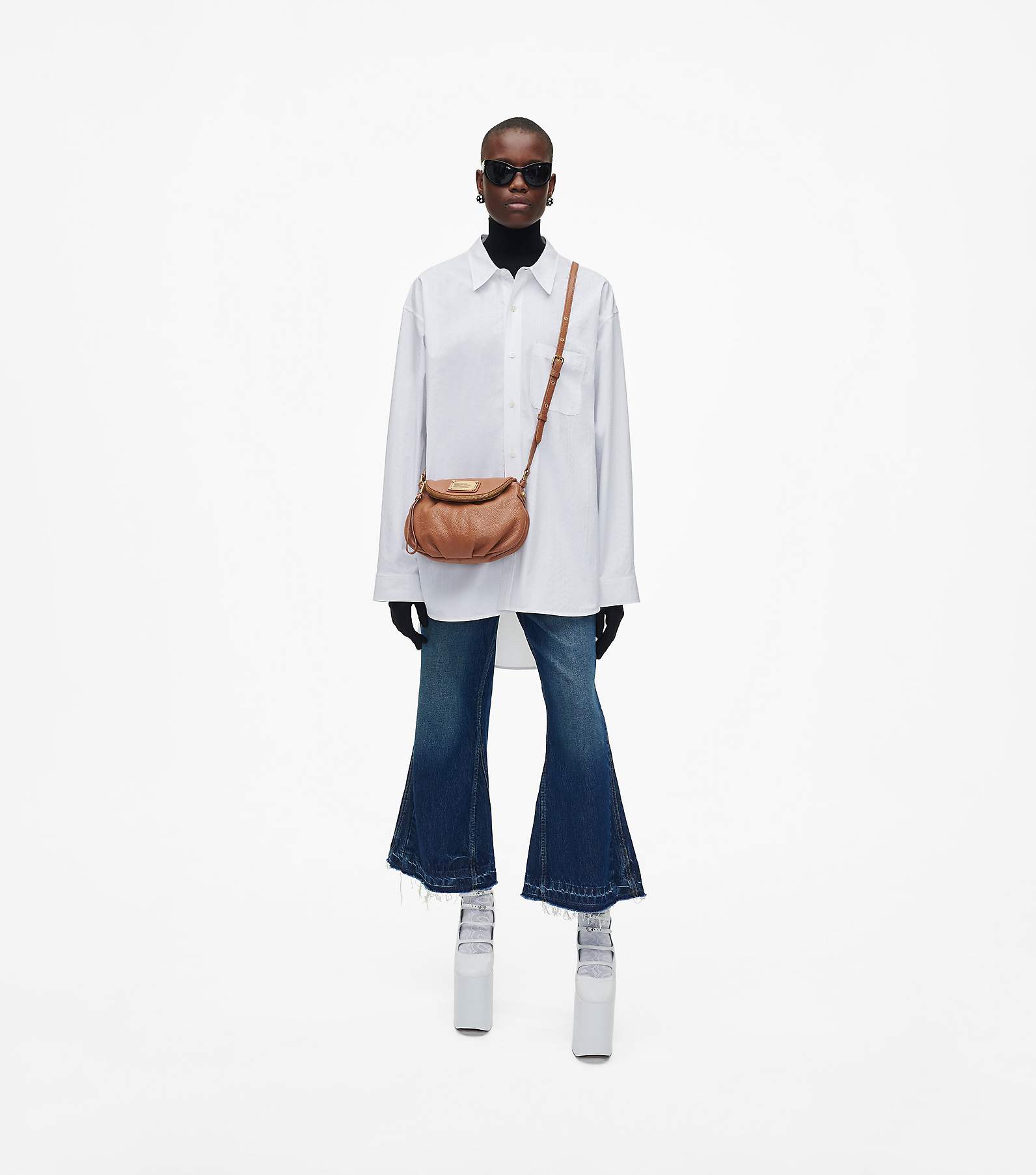 Marc Jacobs Re-Edition Natasha Leather Crossbody Bag - Brown