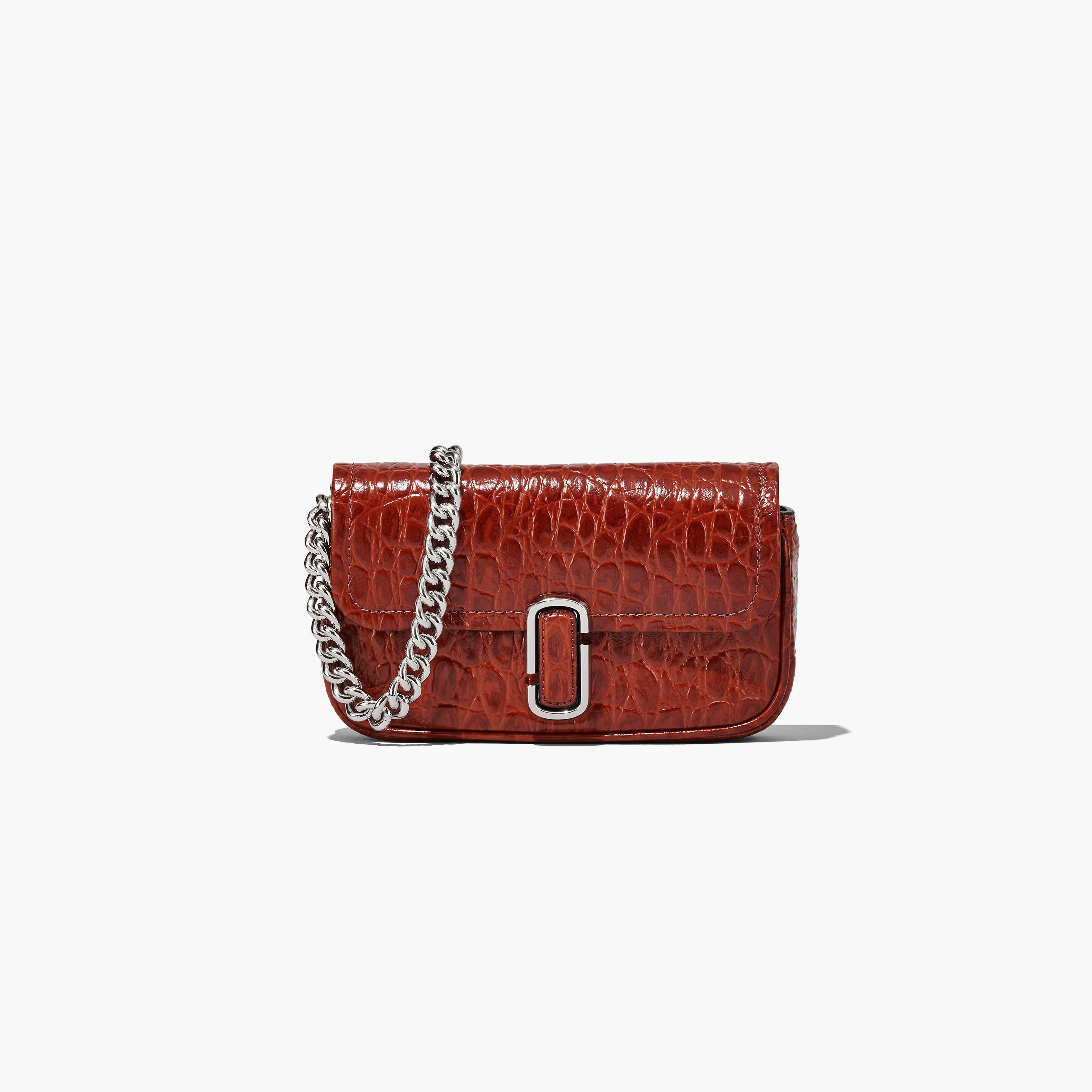 Marc by Marc jacobs The Croc-Embossed J Marc Mini Bag,SPICE BROWN