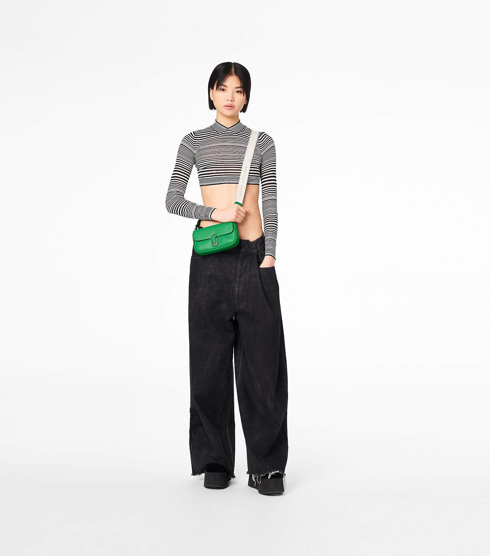 Marc Jacobs Women's The J Marc Mini Shoulder Bag, Black, One Size: Handbags