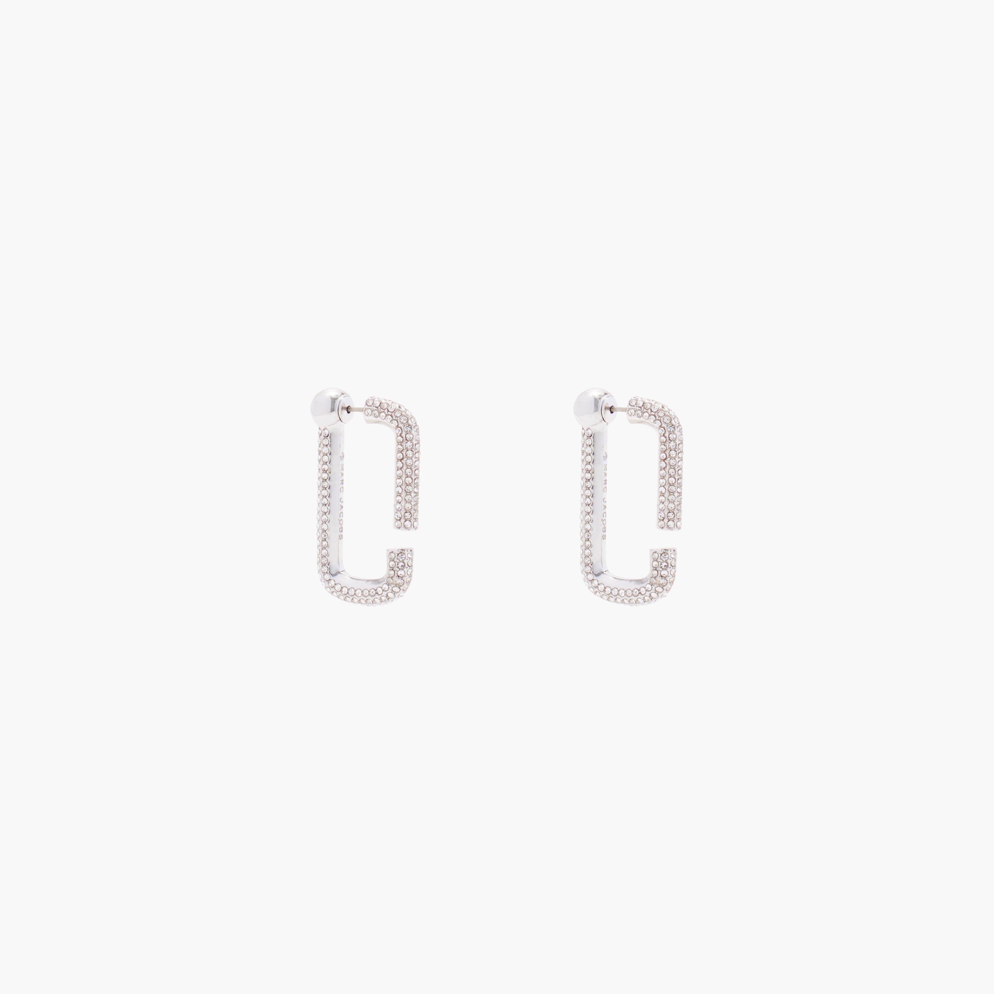 Marc by Marc jacobs The J Marc Crystal Hoops,CRYSTAL/SILVER