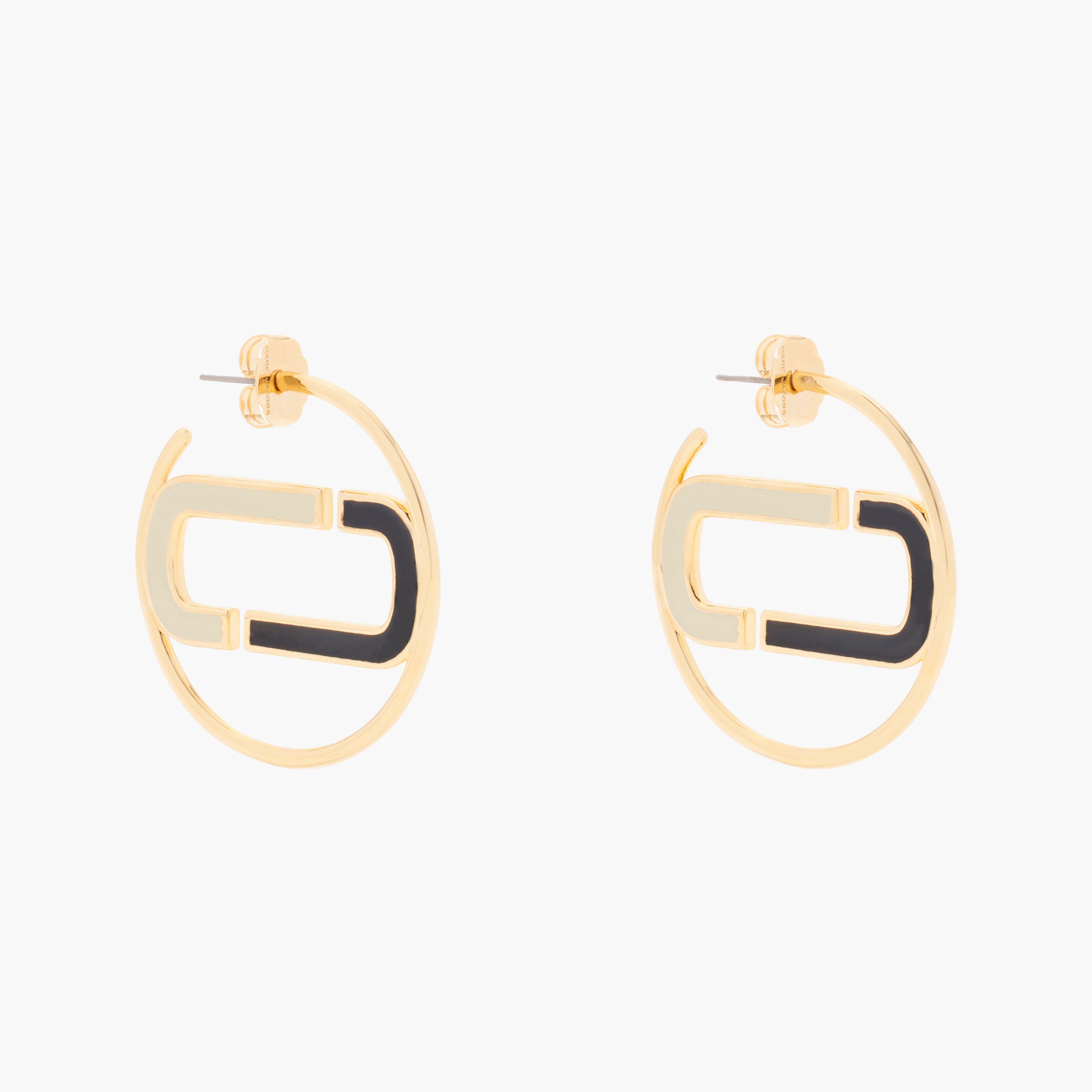 Marc by Marc jacobs The J Marc Colorblock Hoops,BLACK MULTI/GOLD