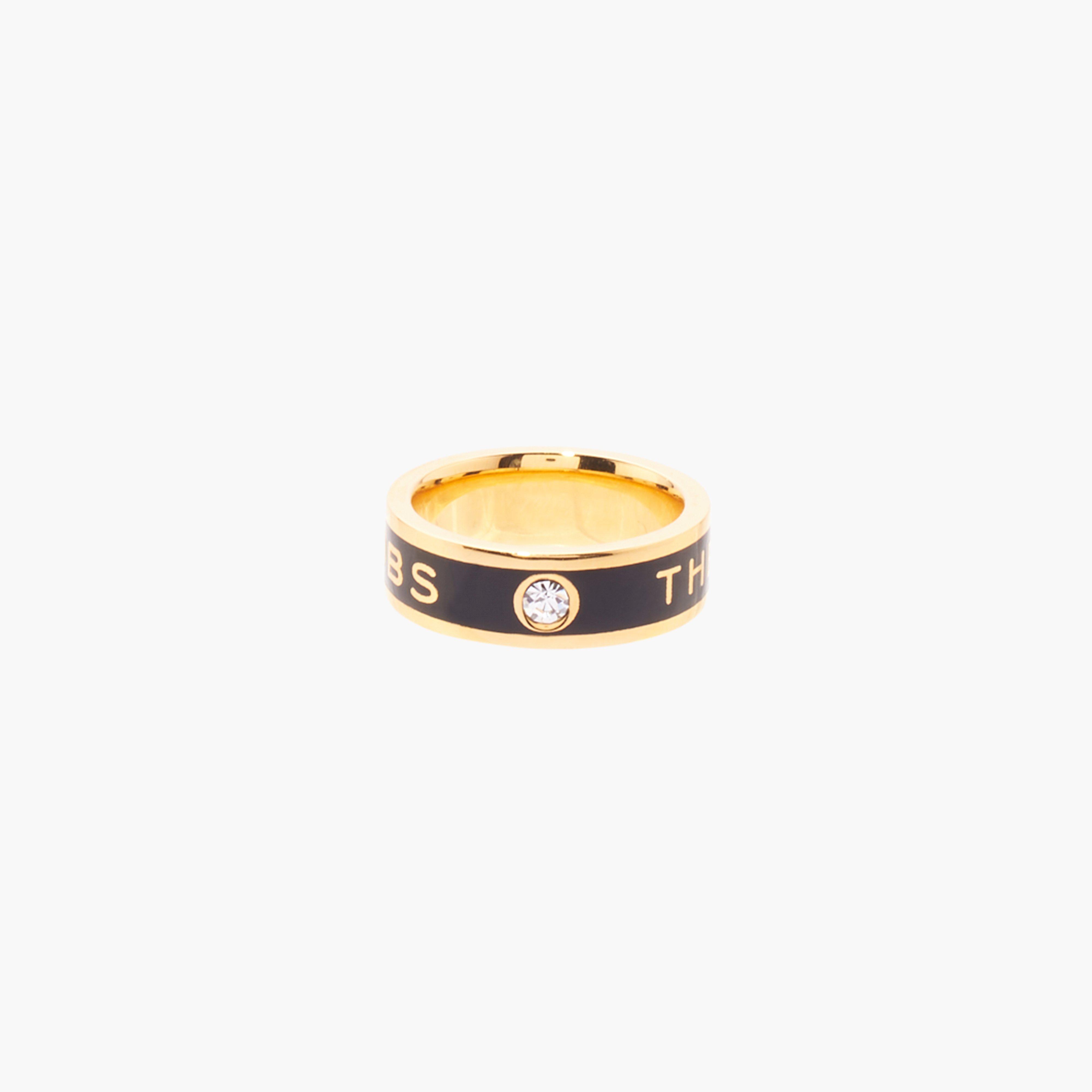 Marc by Marc jacobs The Medallion Ring,BLACK/GOLD