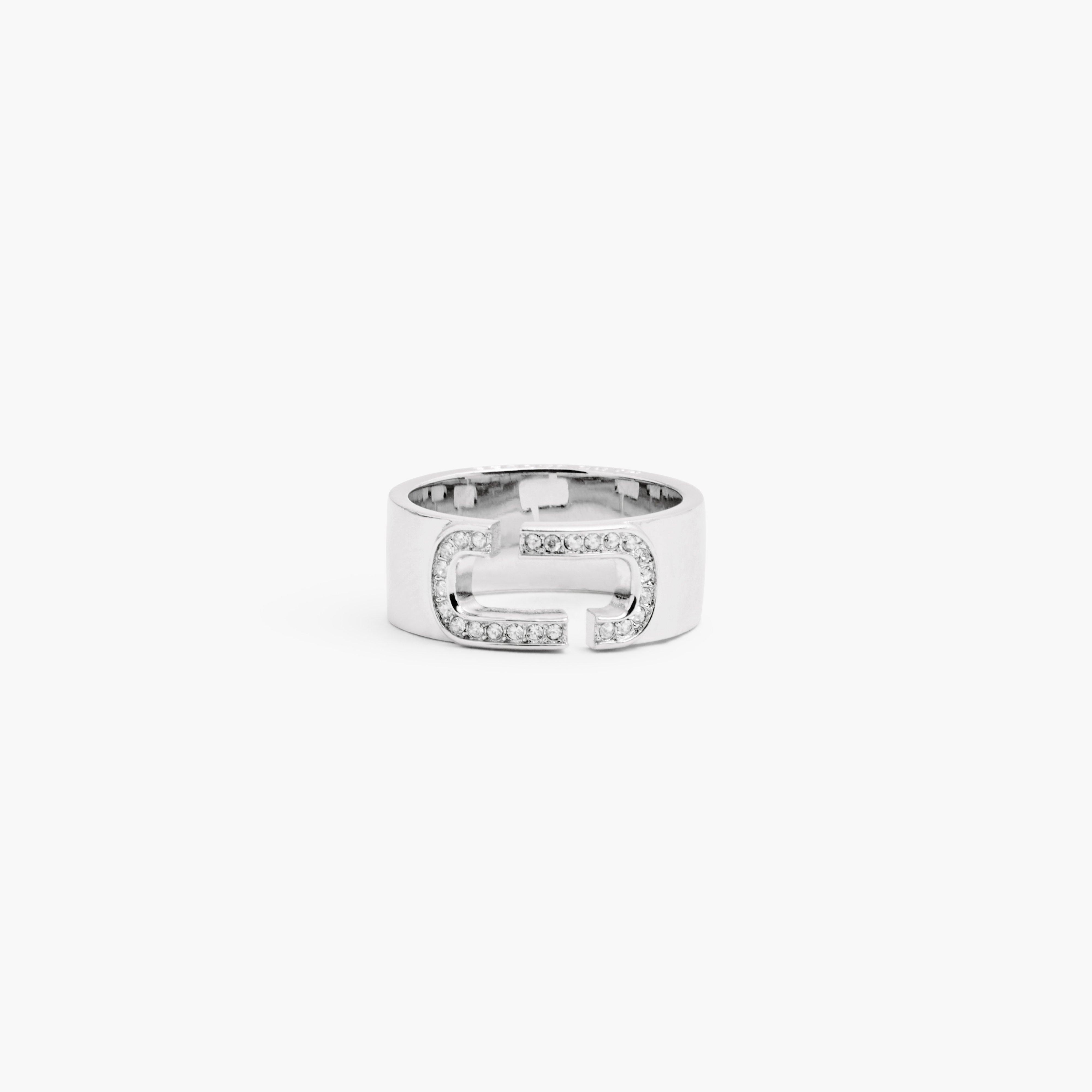Marc by Marc jacobs The J Marc Crystal Ring,CRYSTAL/SILVER