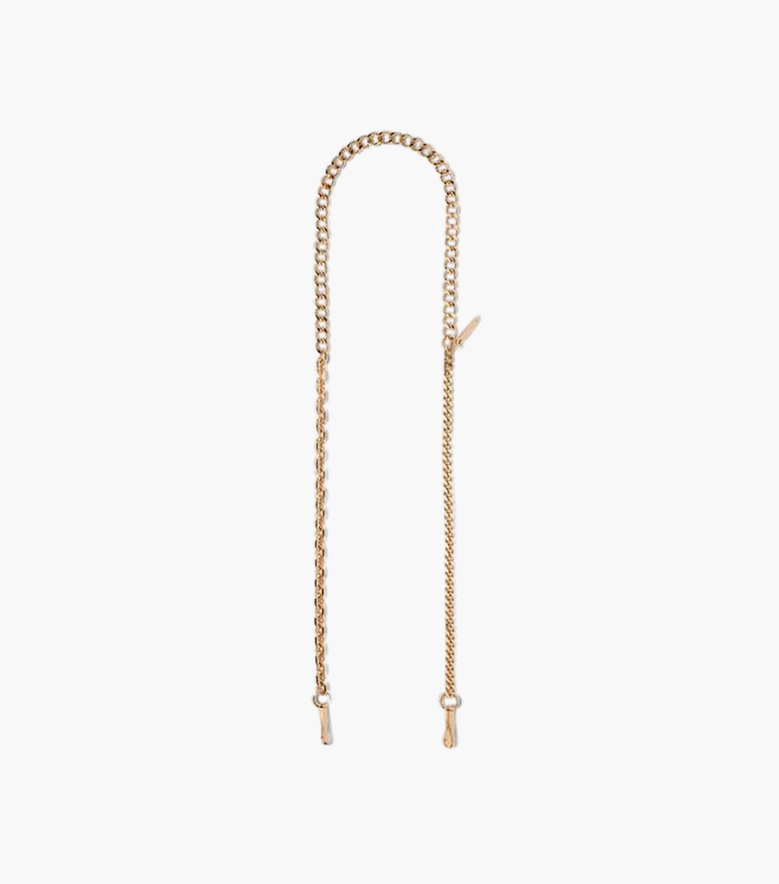 Marc Jacobs The Thin Outline Logo Black Gold Webbing Strap