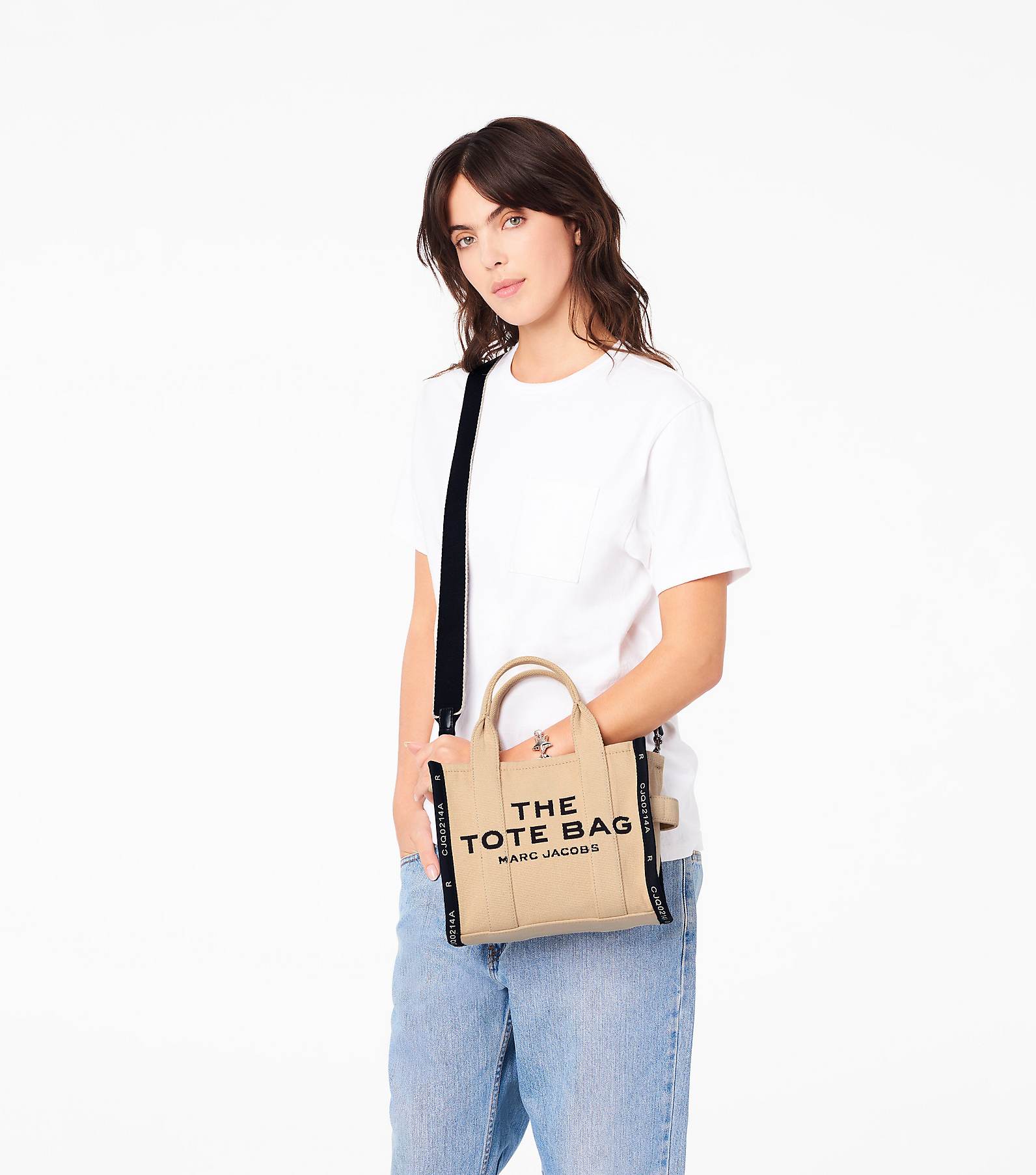 The Large canvas tote bag in blue - Marc Jacobs