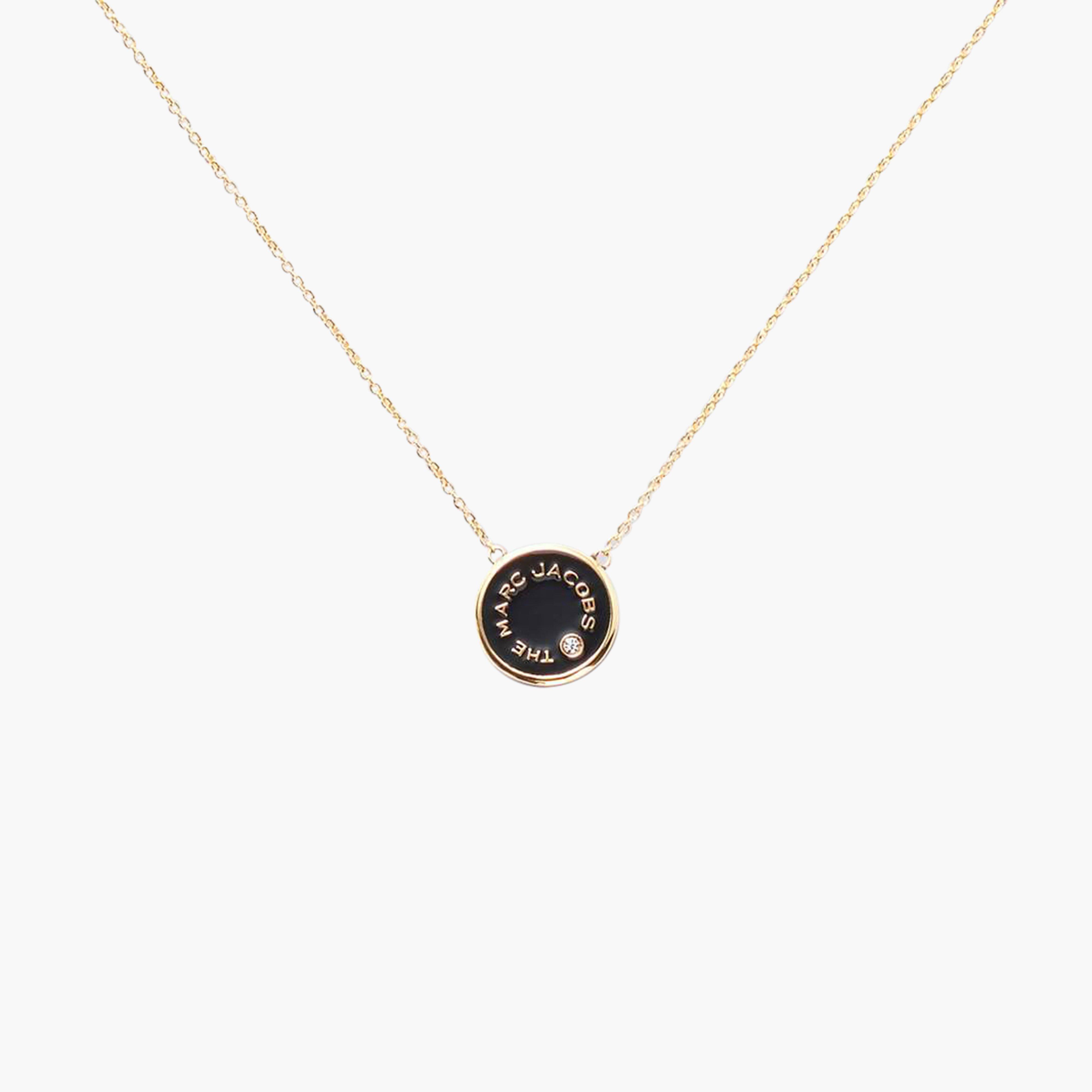 Marc by Marc jacobs The Medallion Pendant,BLACK/GOLD