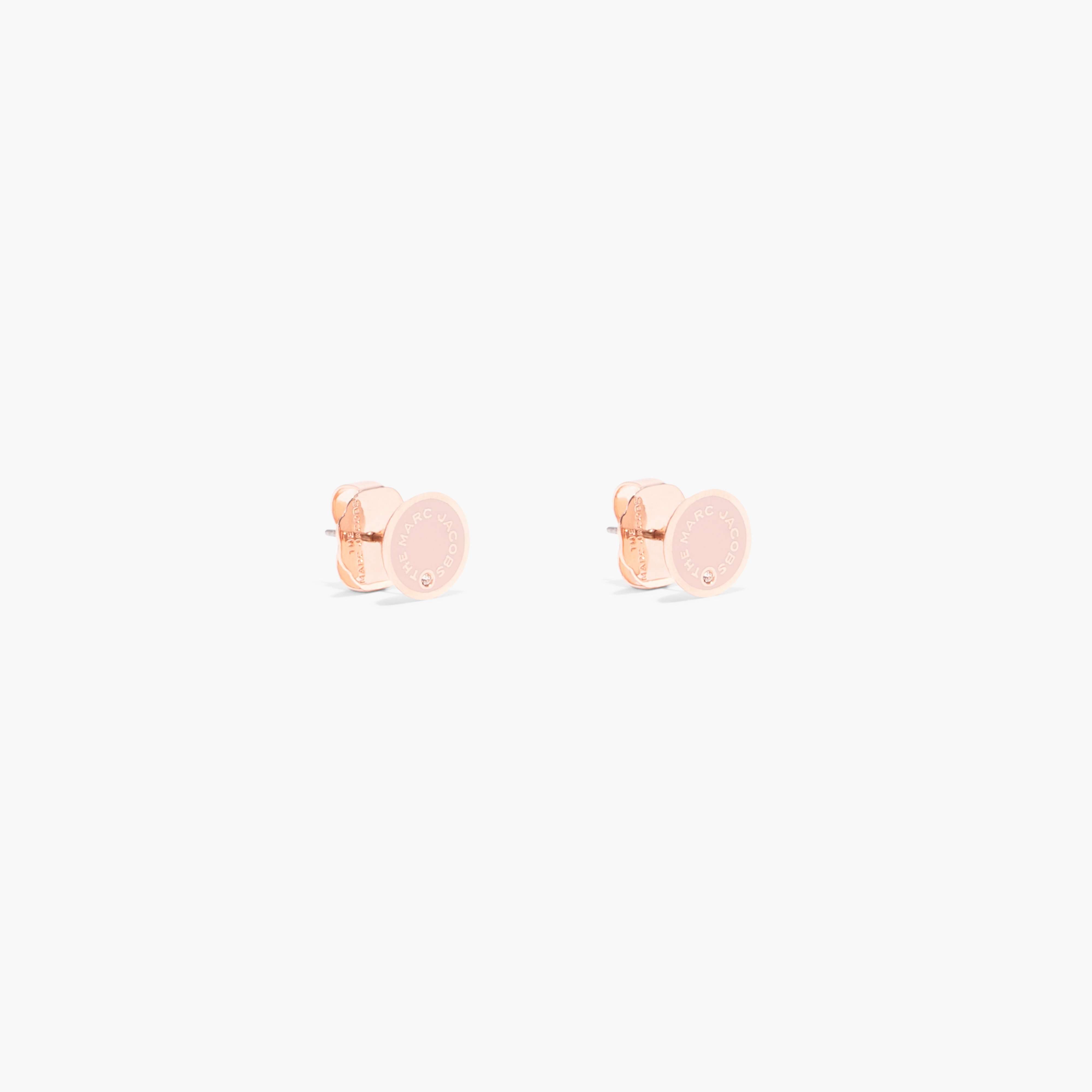 The Medallion Studs in Sand/Rose Gold