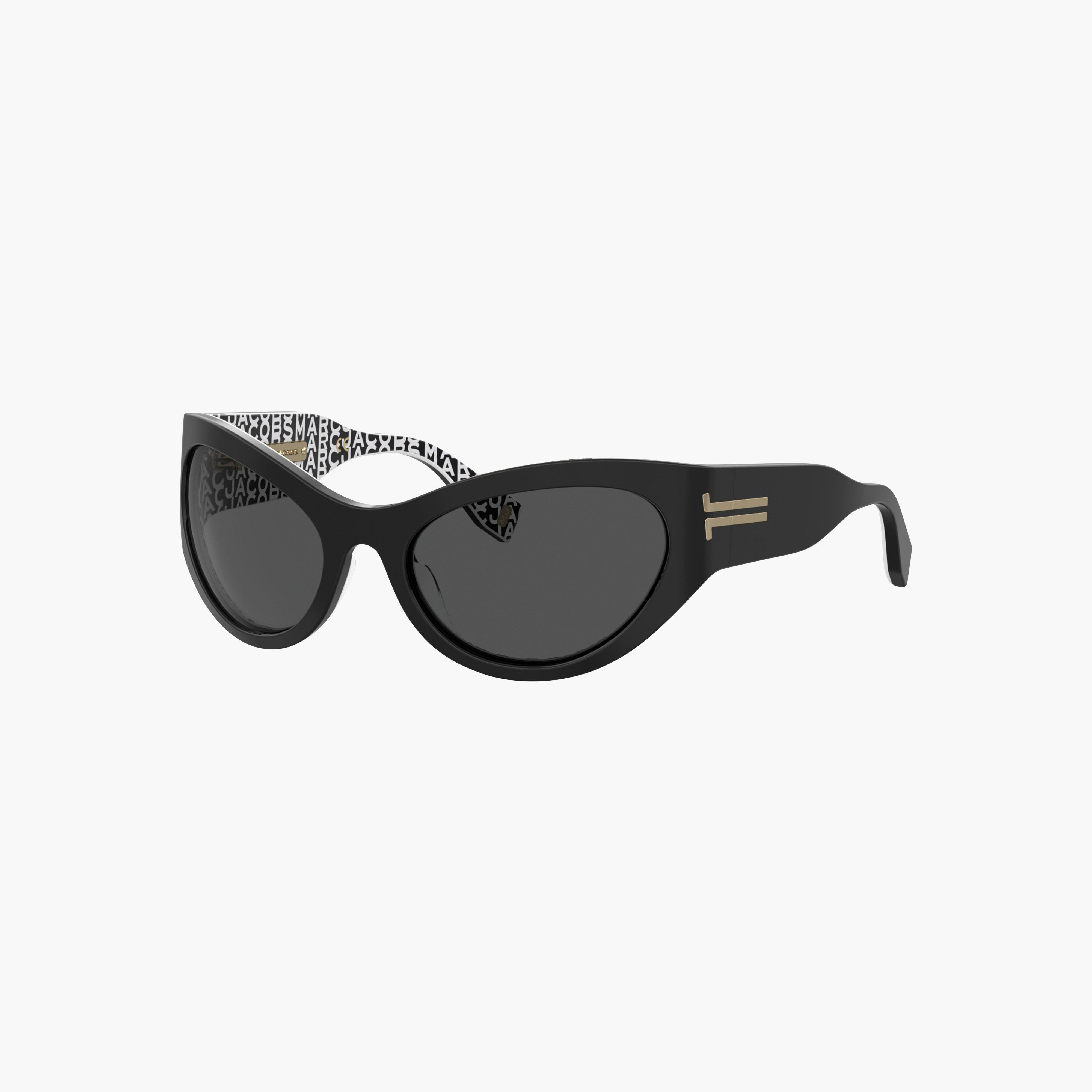 The Icon Wrapped Sunglasses - BLACK