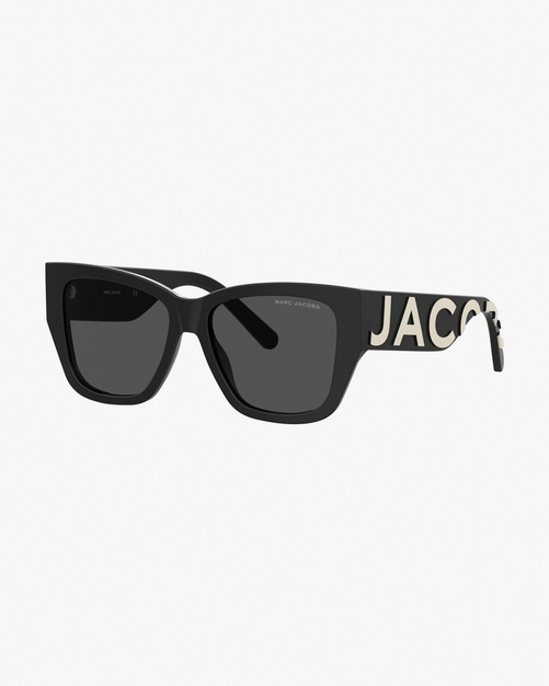 MARC JACOBS ラウンド型サングラス ブラック(ケース付き