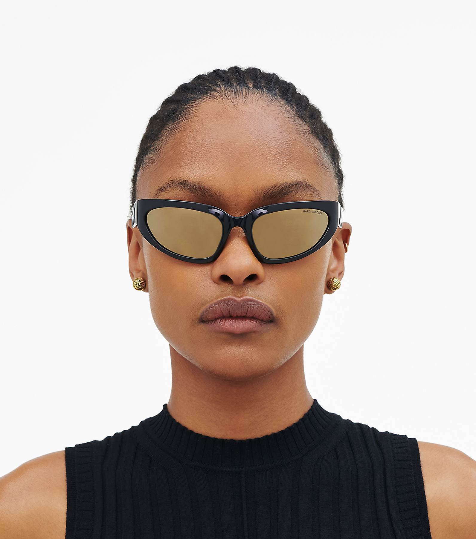 The Bold Logo Wrapped Mirrored Sunglasses, Marc Jacobs